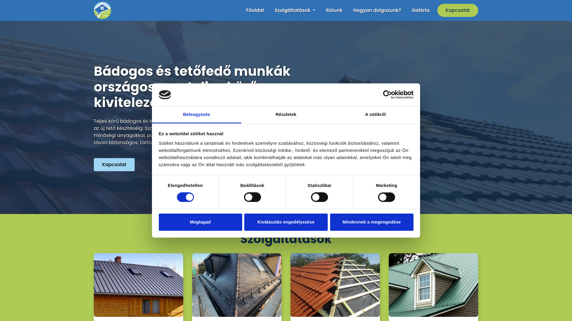 website screenshot of https://hosszutetofedes.hu/