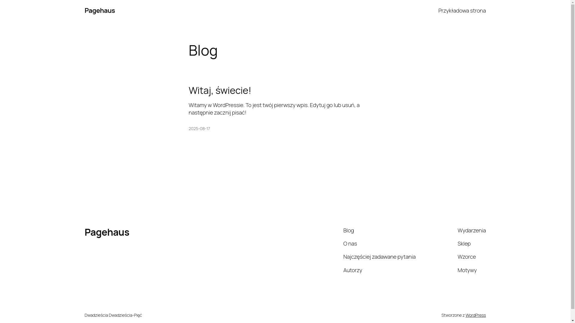 website screenshot of https://pagehaus.pl/