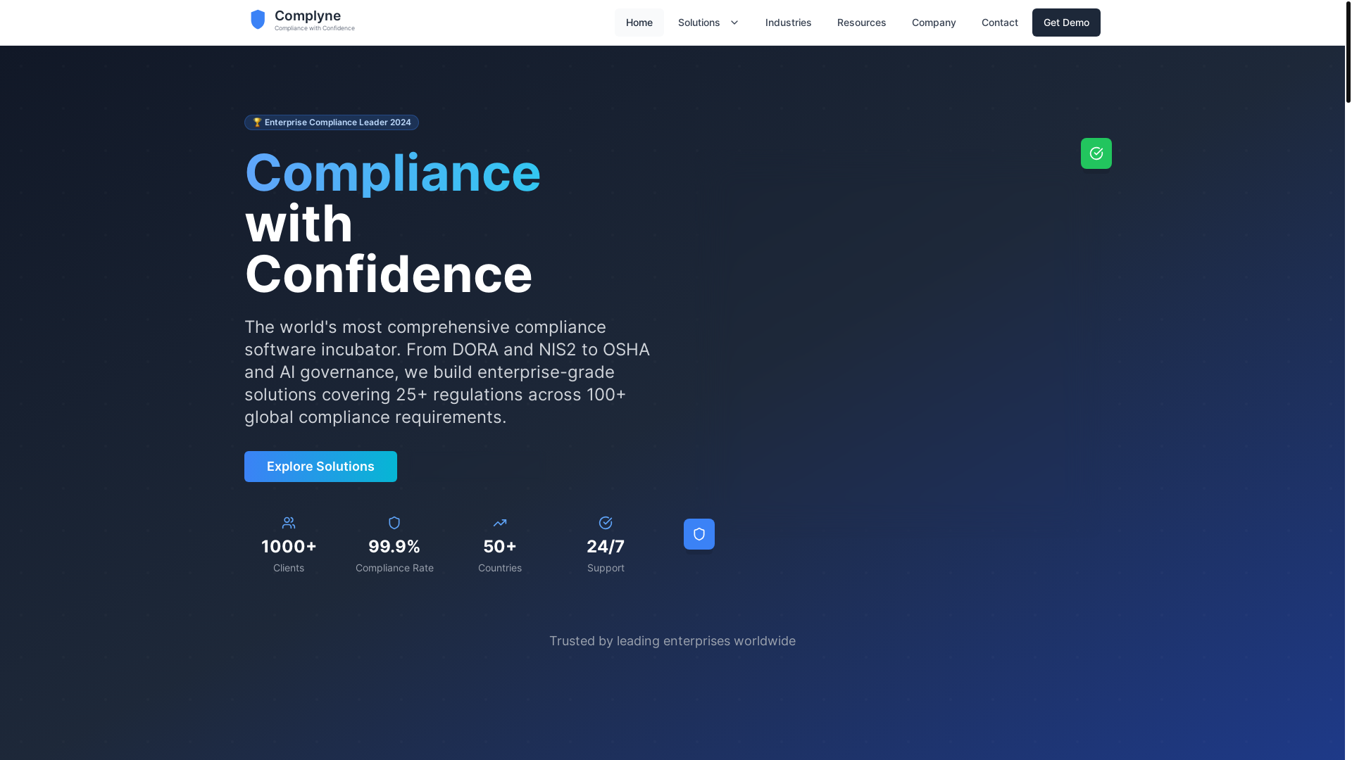 website screenshot of https://complyneservices.org/