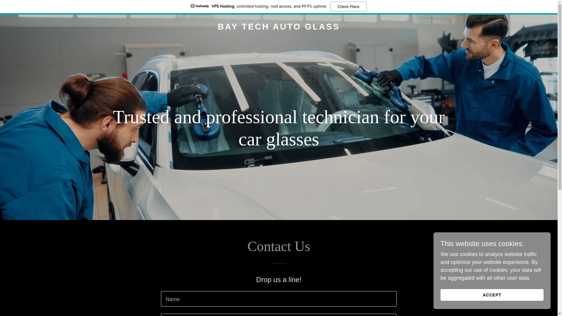 website screenshot of https://baytechautoglass.com/