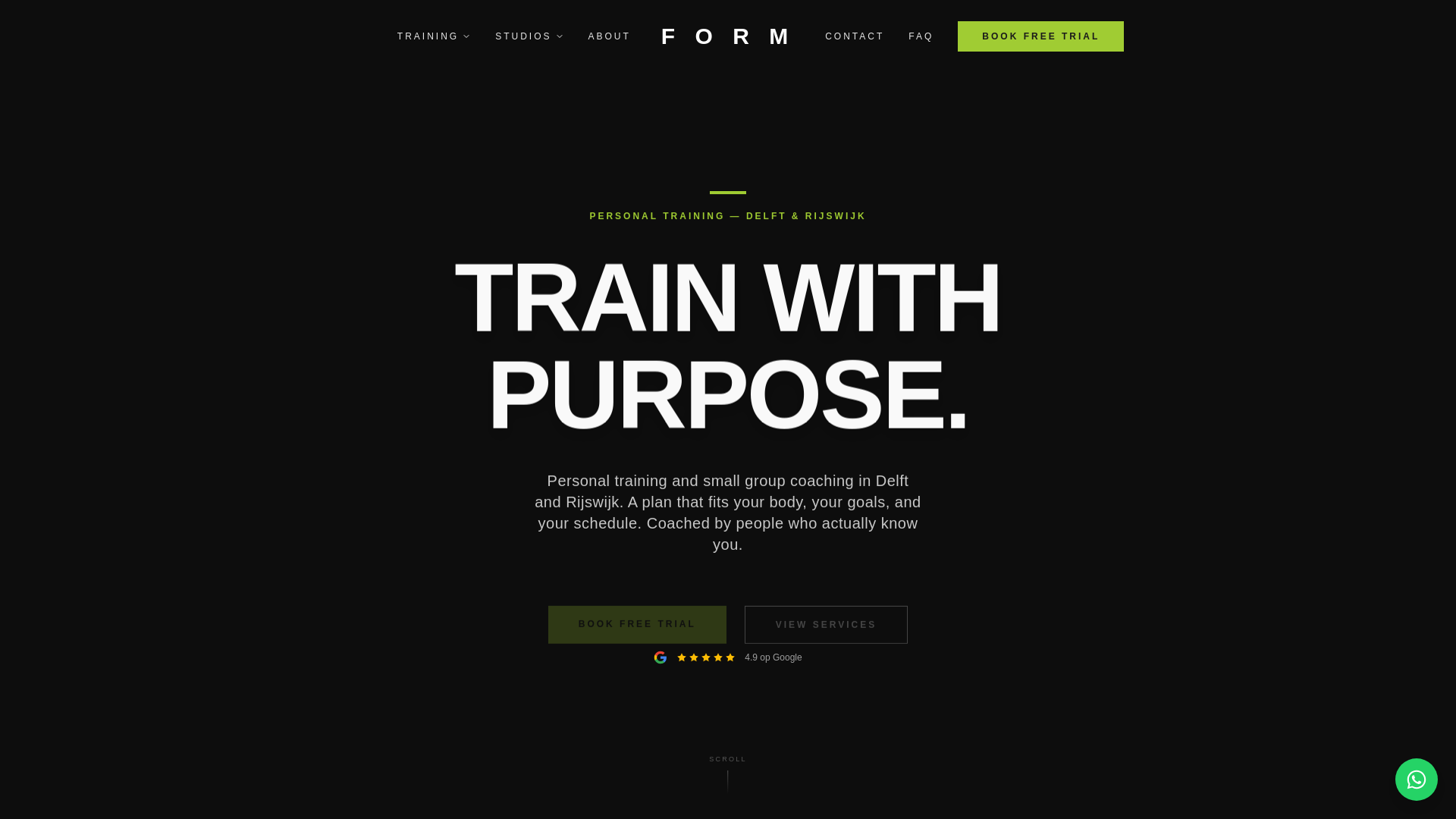 website screenshot of https://formpersonaltraining.nl/