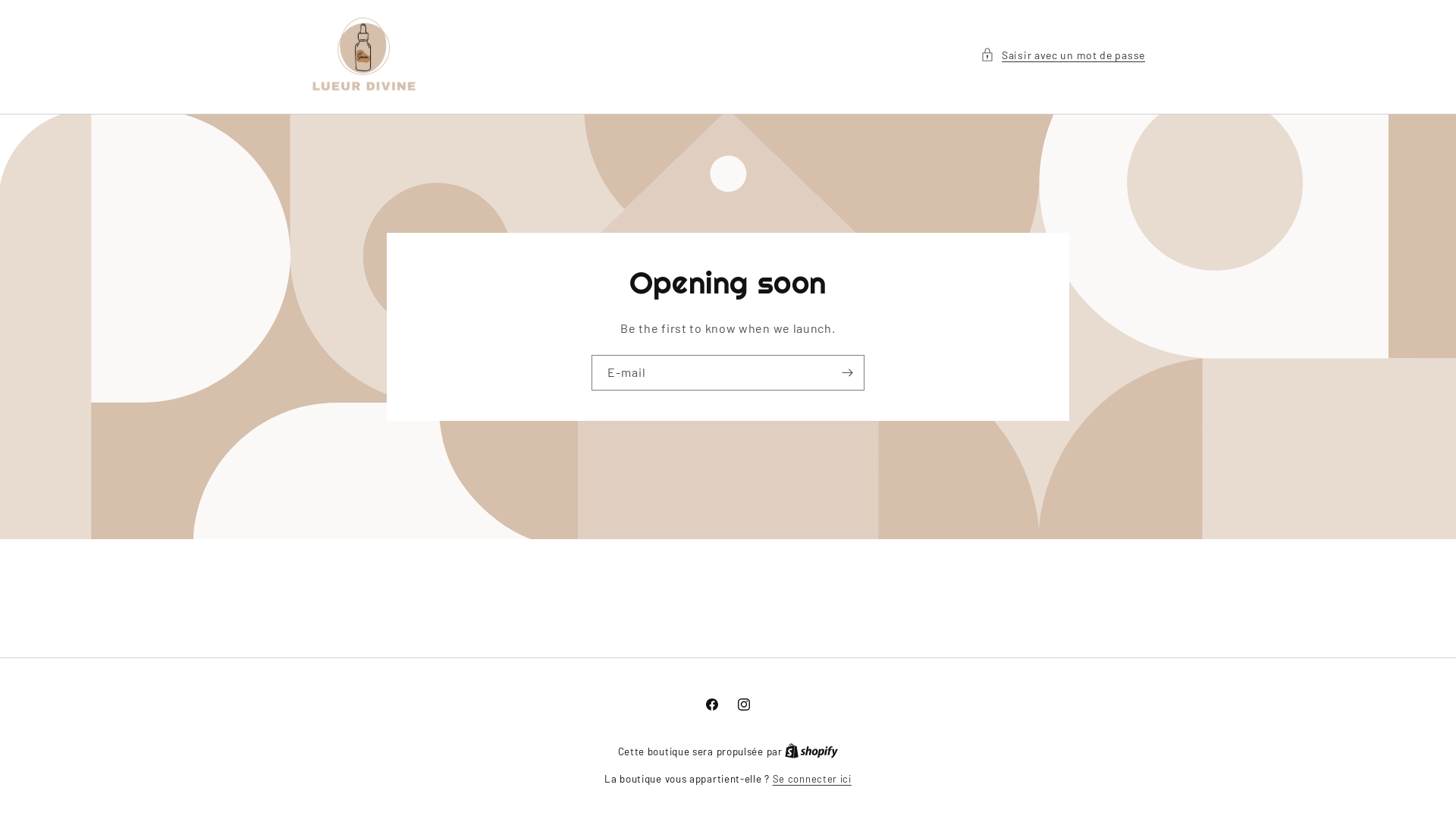 website screenshot of https://thelueurdivine.com/