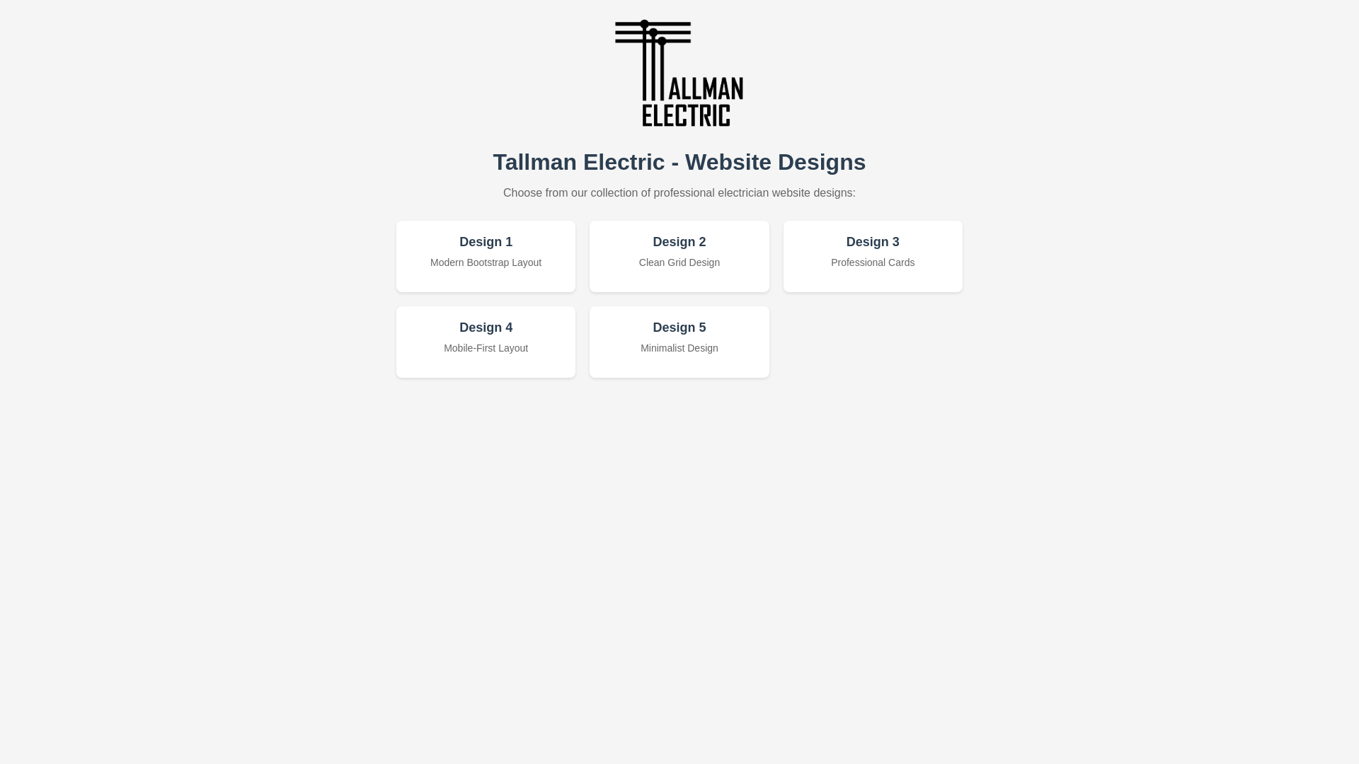 website screenshot of https://tallman-electric.pages.dev/