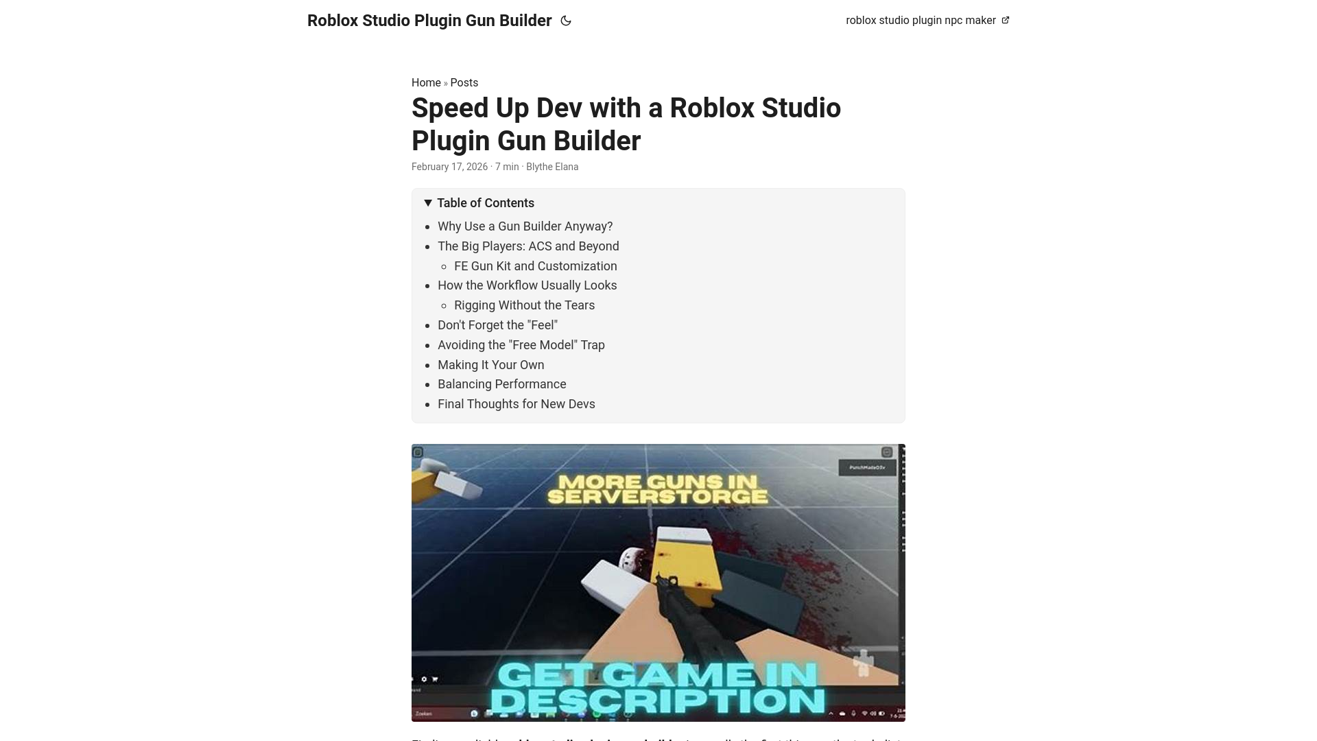 website screenshot of https://roblox-studio-plugin-gun-builder.pages.dev/