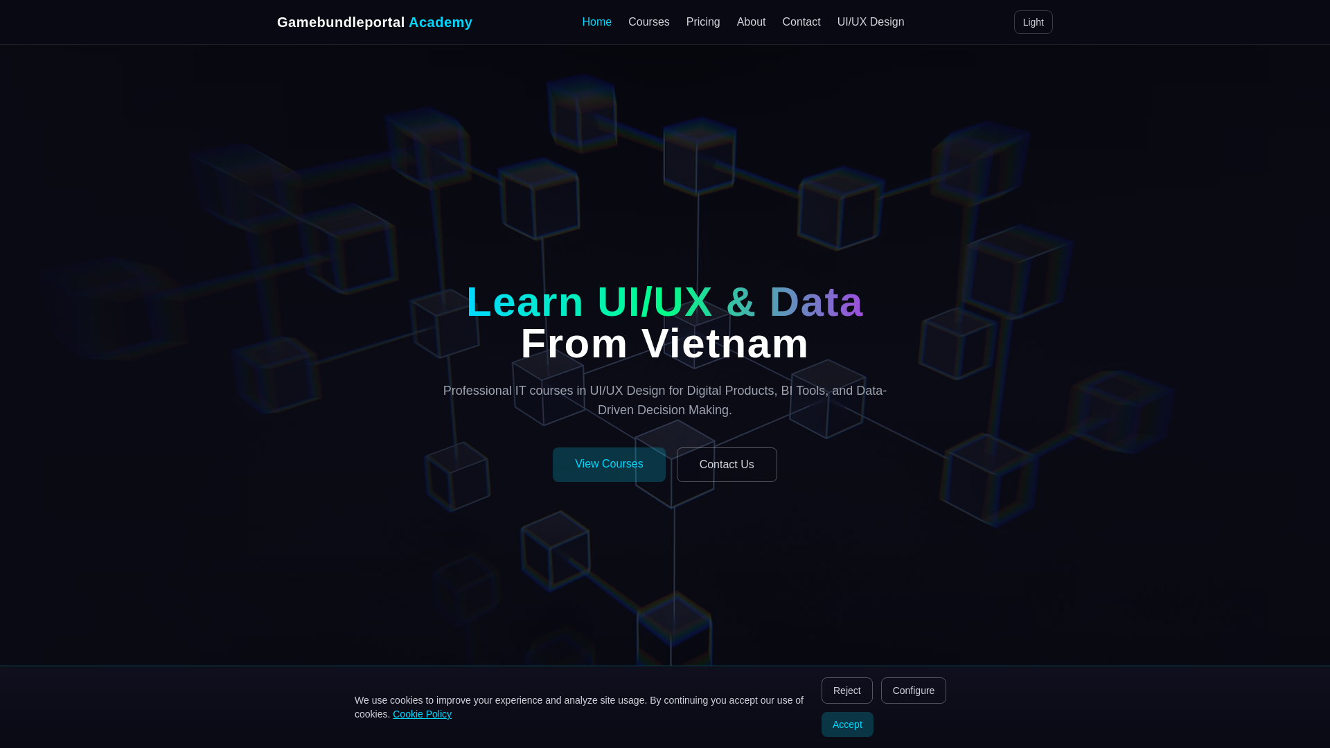 website screenshot of https://gamebundleportal.digital/