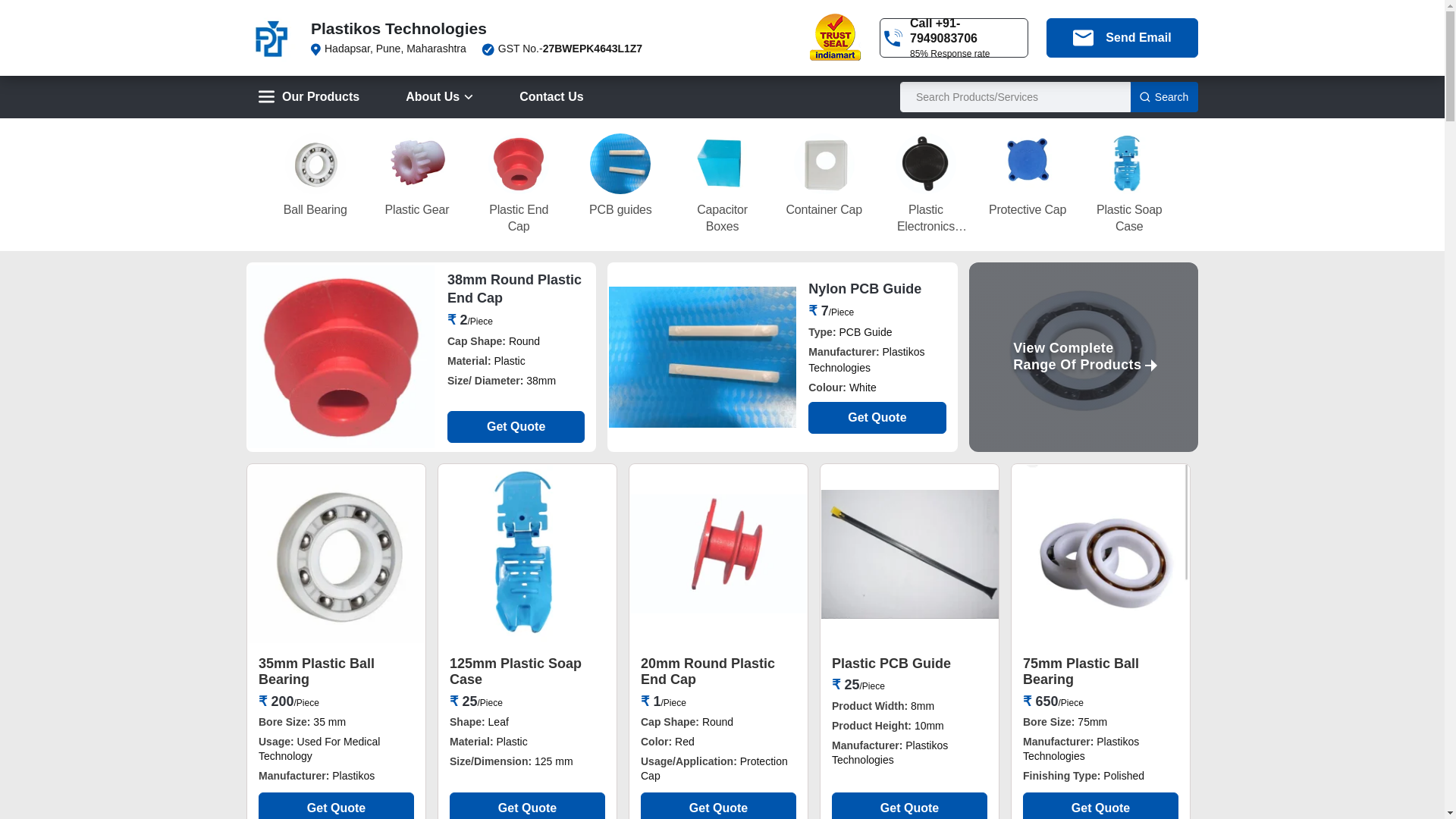 website screenshot of https://plastikostechnologies.com/