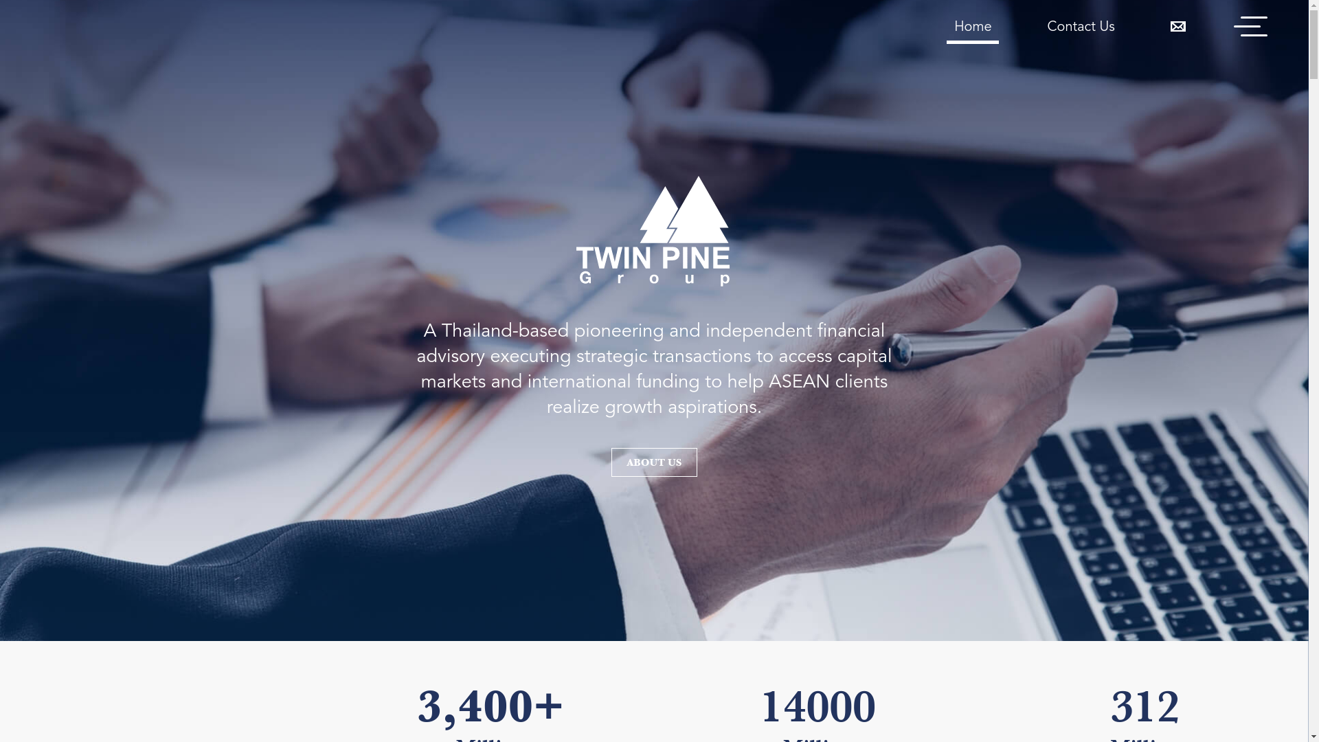website screenshot of https://twinpinegroup.com/