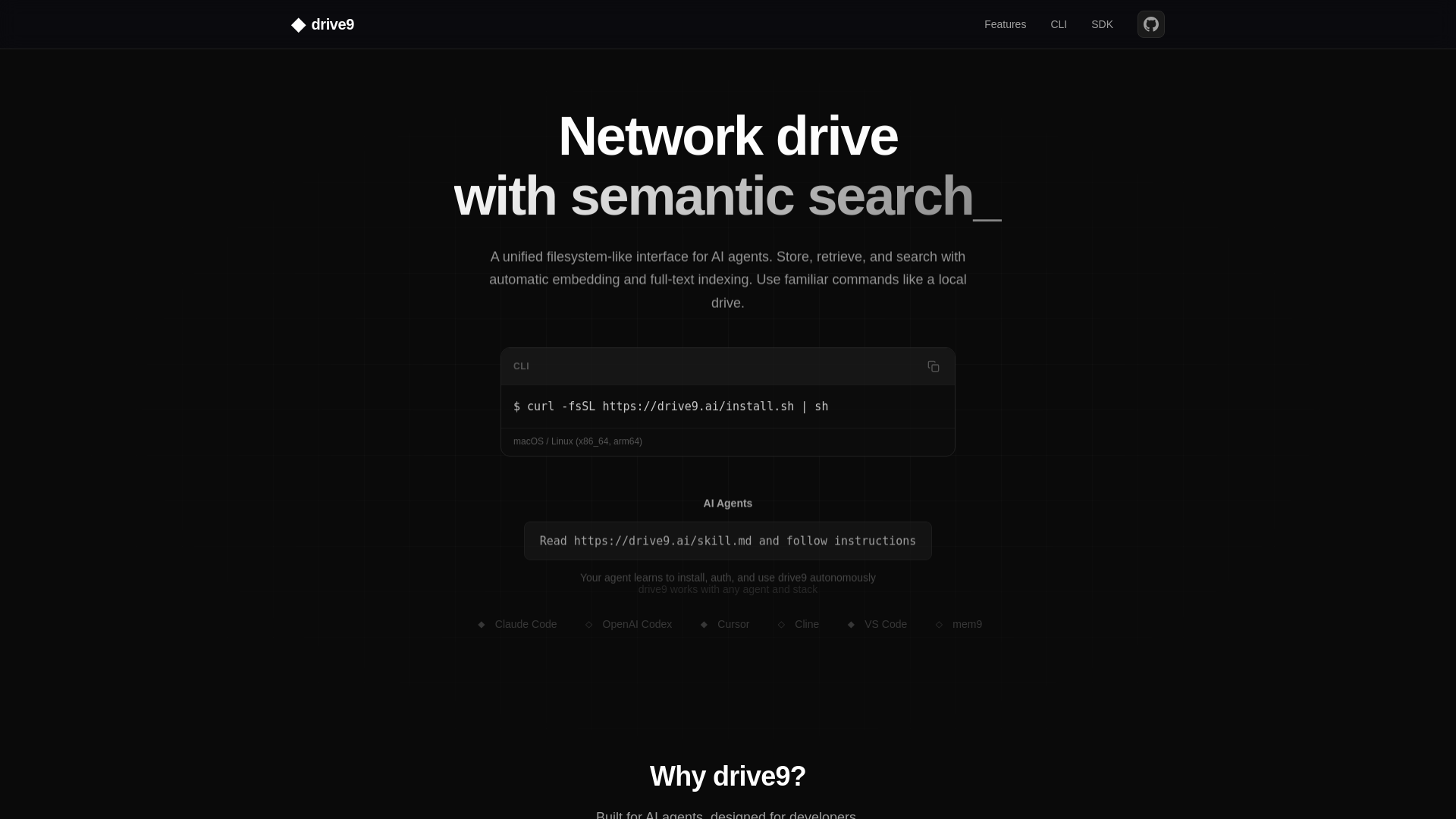 website screenshot of https://dat9.ai/