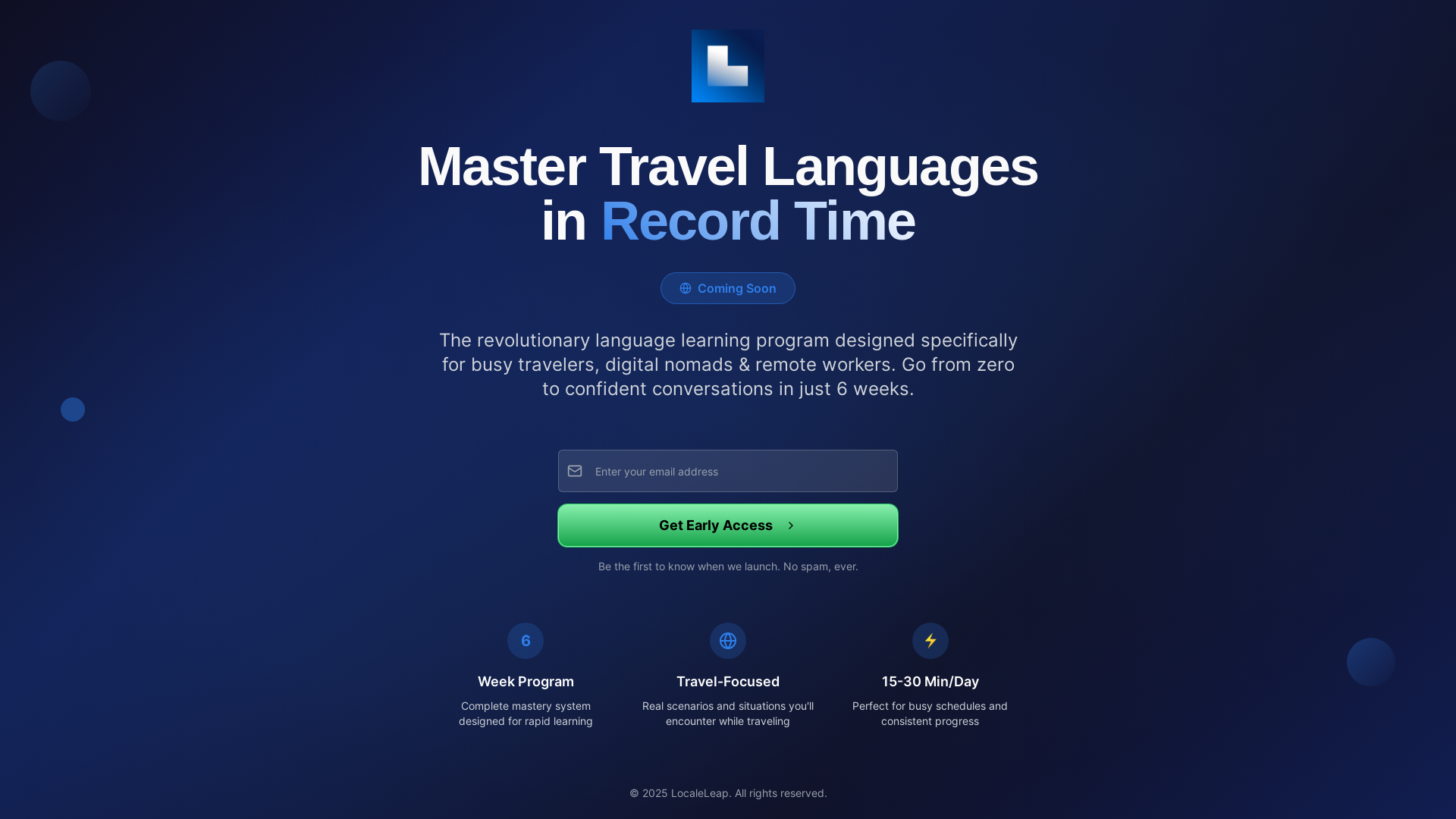website screenshot of https://localeleap.io/
