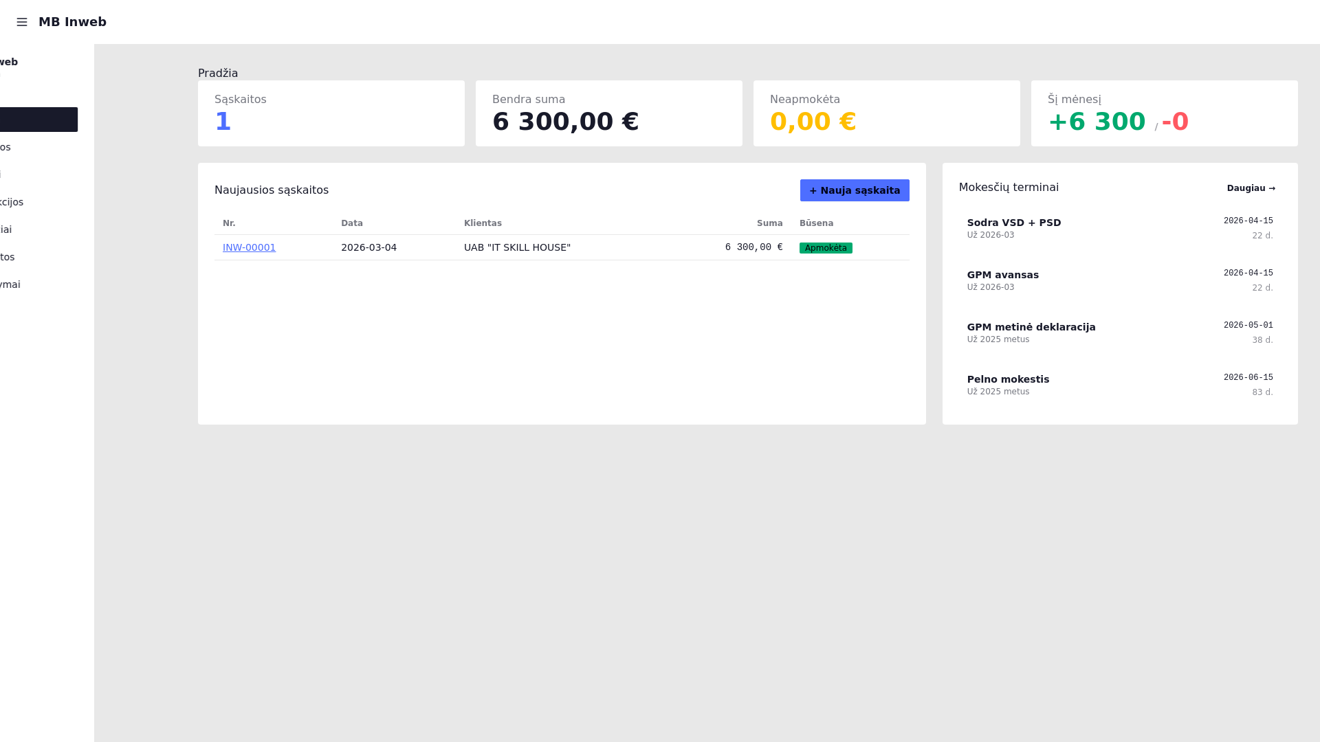 website screenshot of https://mb-inweb-apskaita.pages.dev/