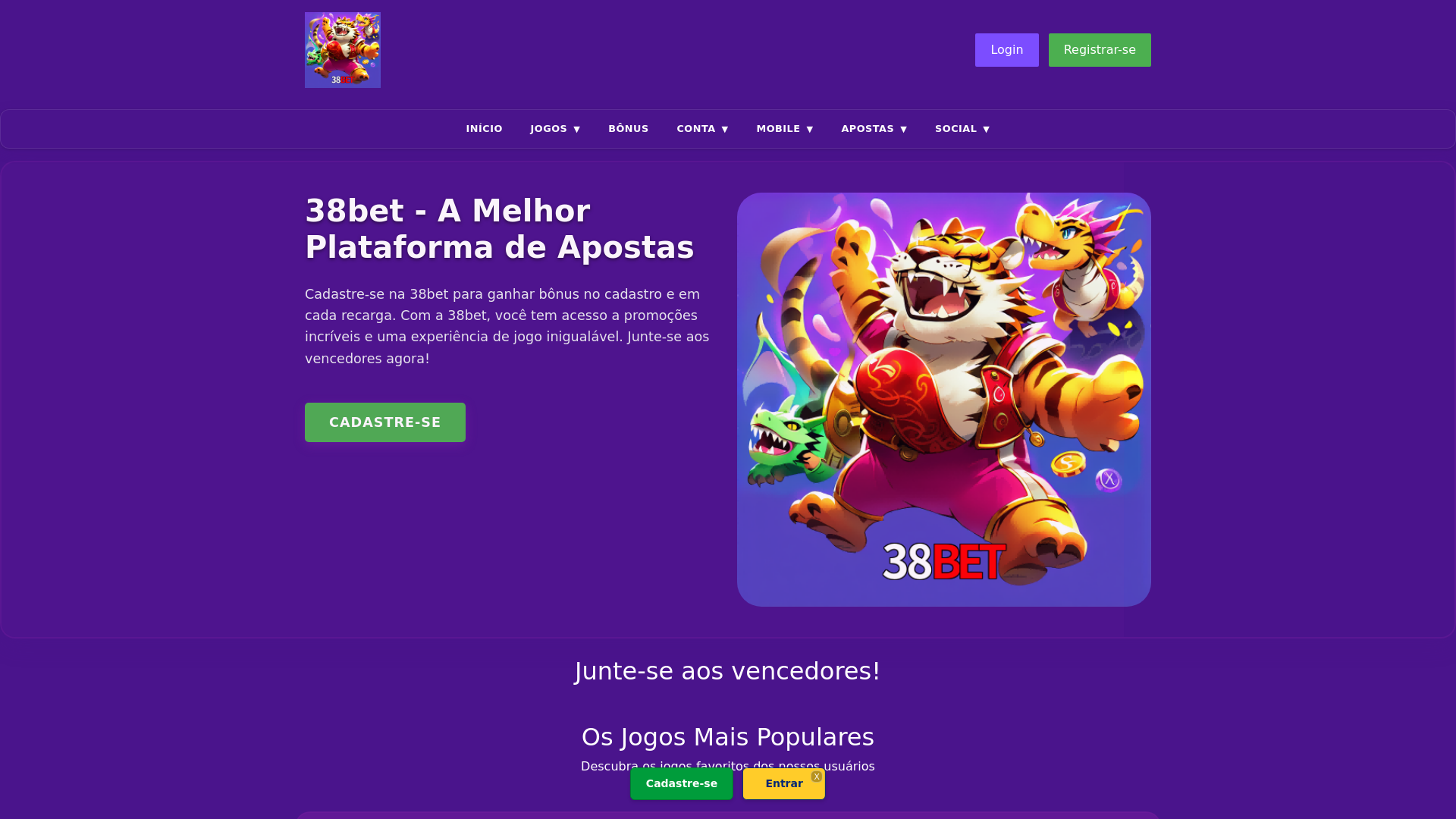 website screenshot of https://38betjh.com