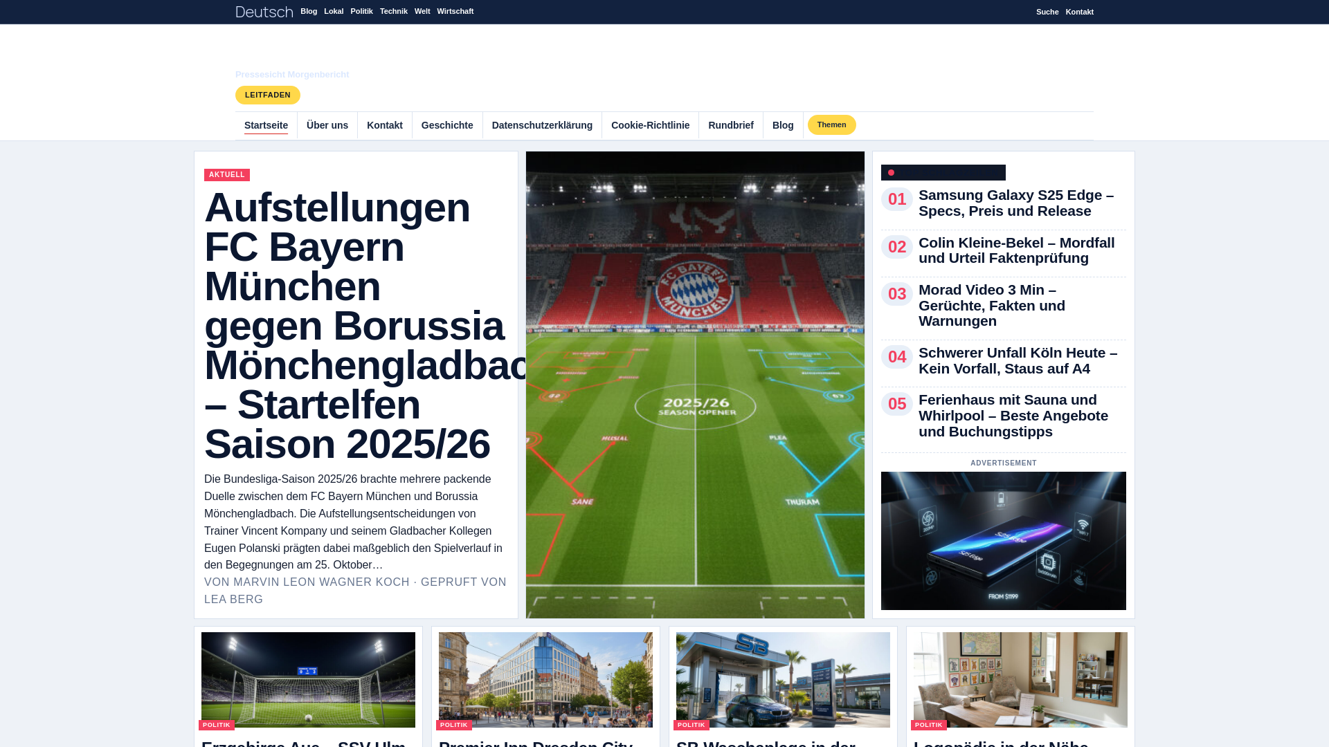website screenshot of https://pressesicht.de/