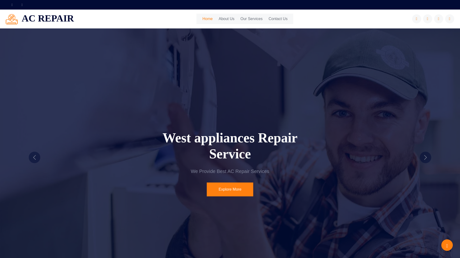 website screenshot of https://westappliancesrepairservice.store/
