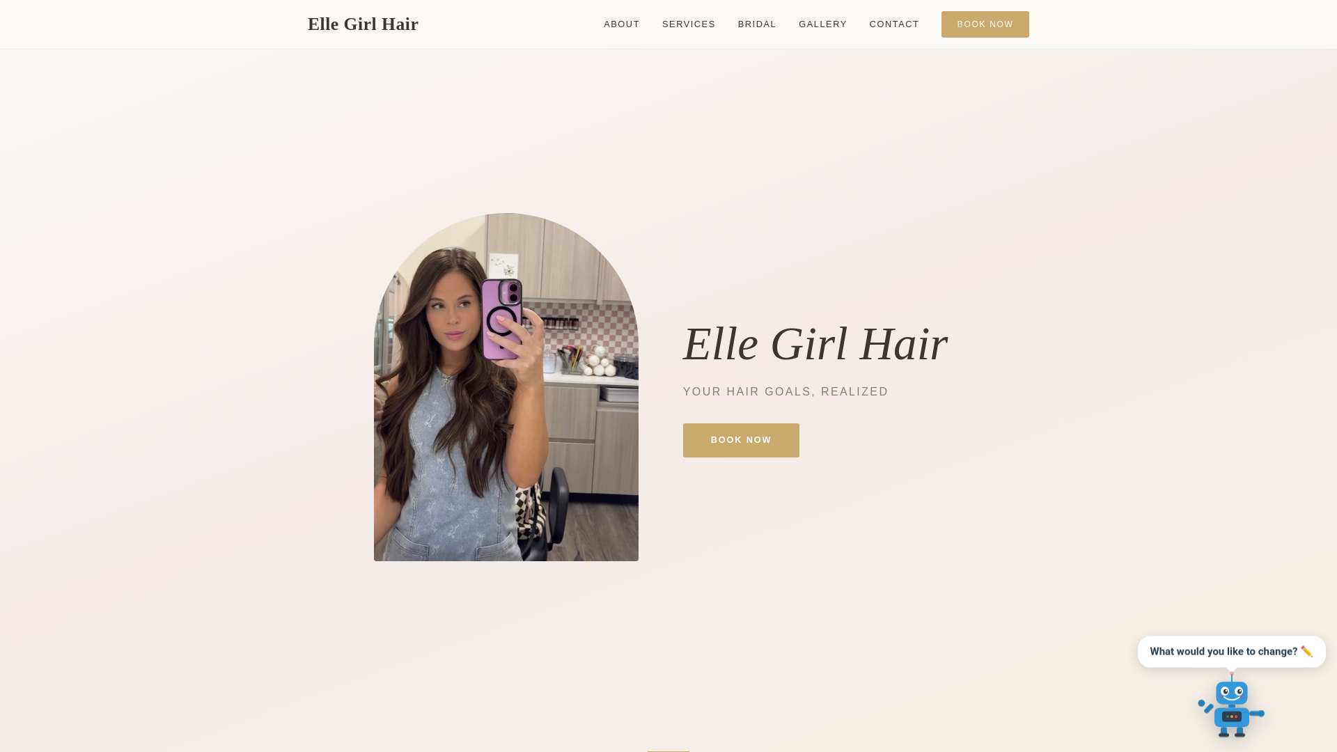 website screenshot of https://elle-girl-hair.pages.dev/