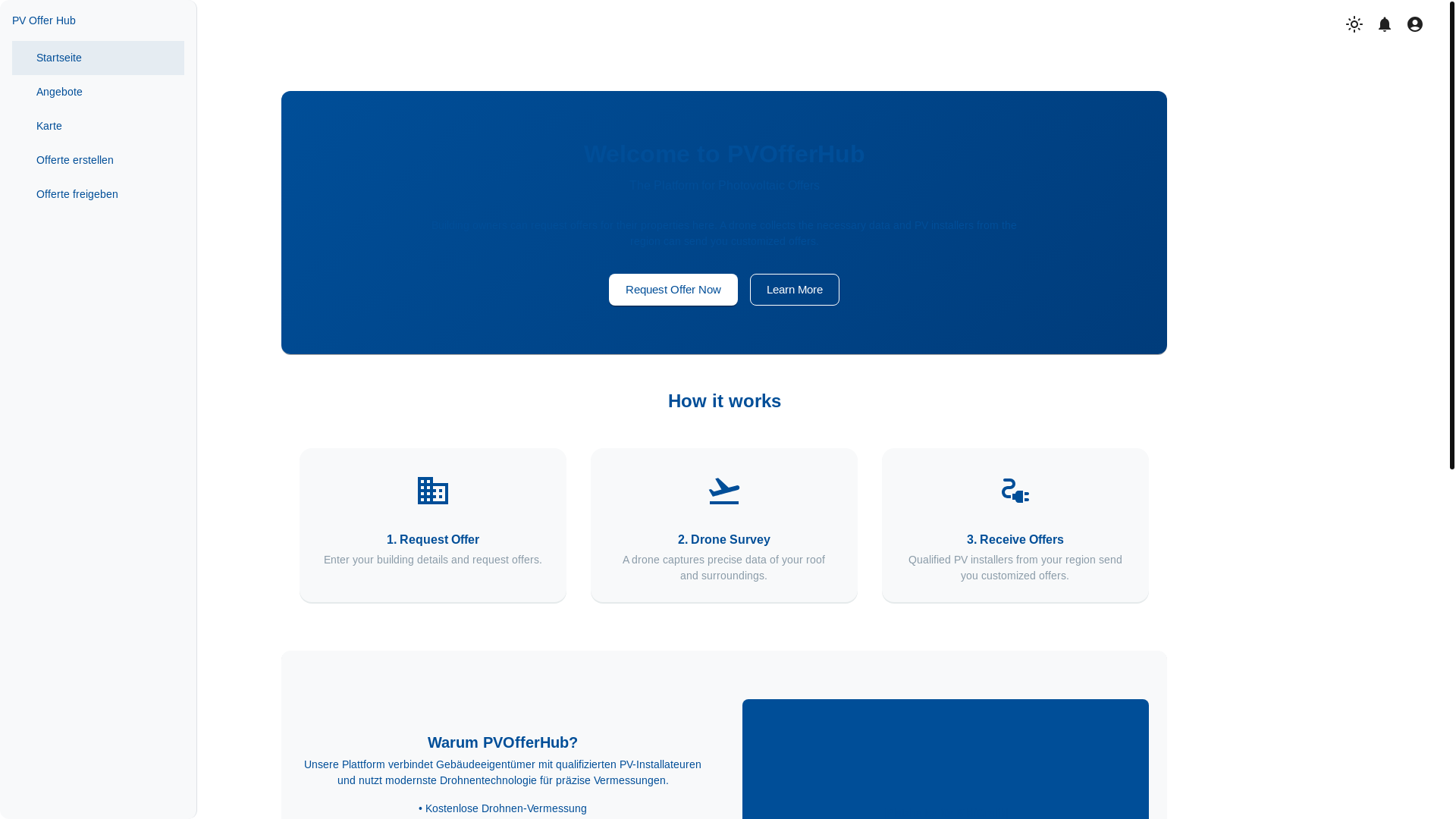 website screenshot of https://offertencockpit.ch/