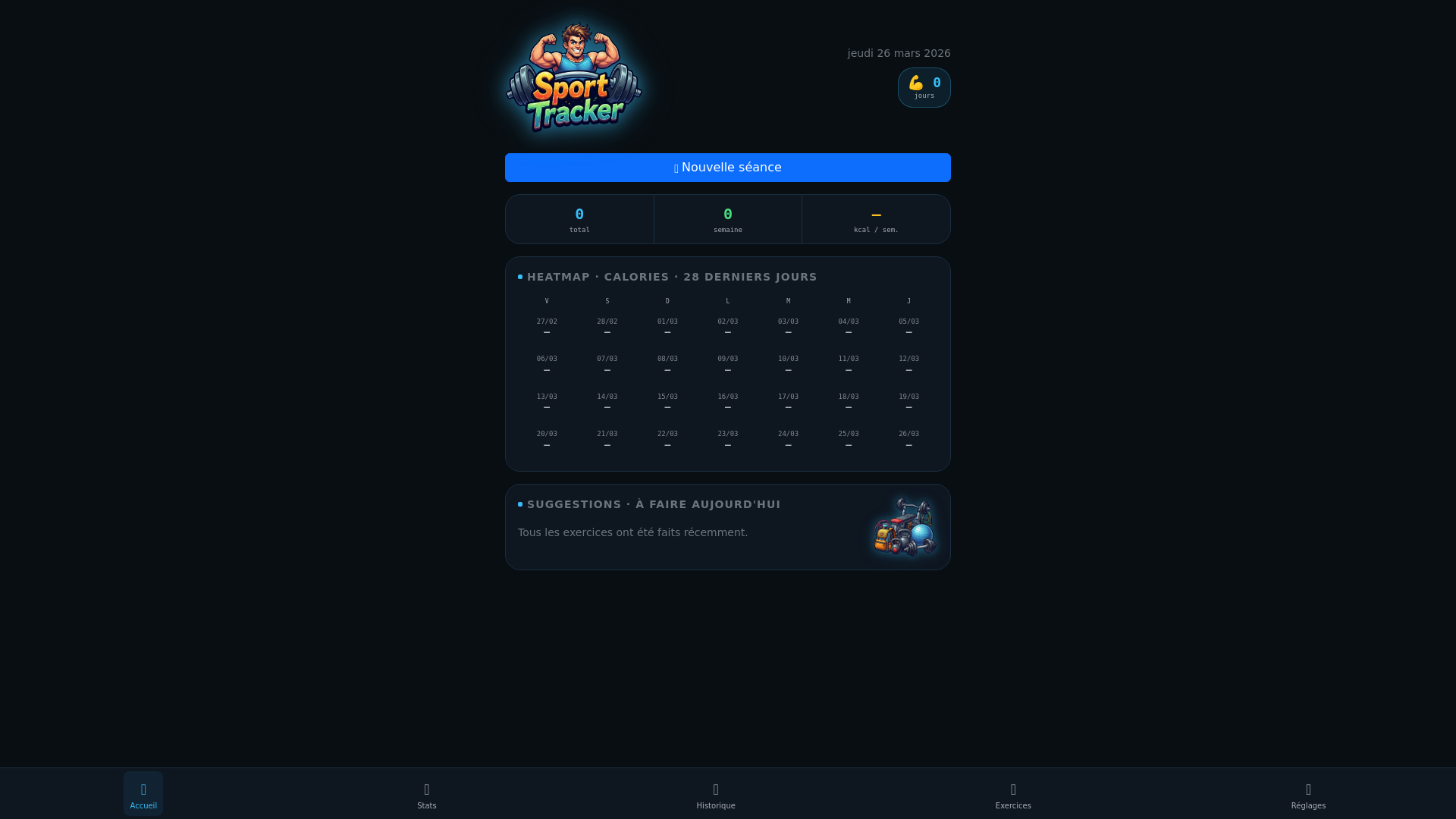 website screenshot of https://sport-tracker-8tl.pages.dev/