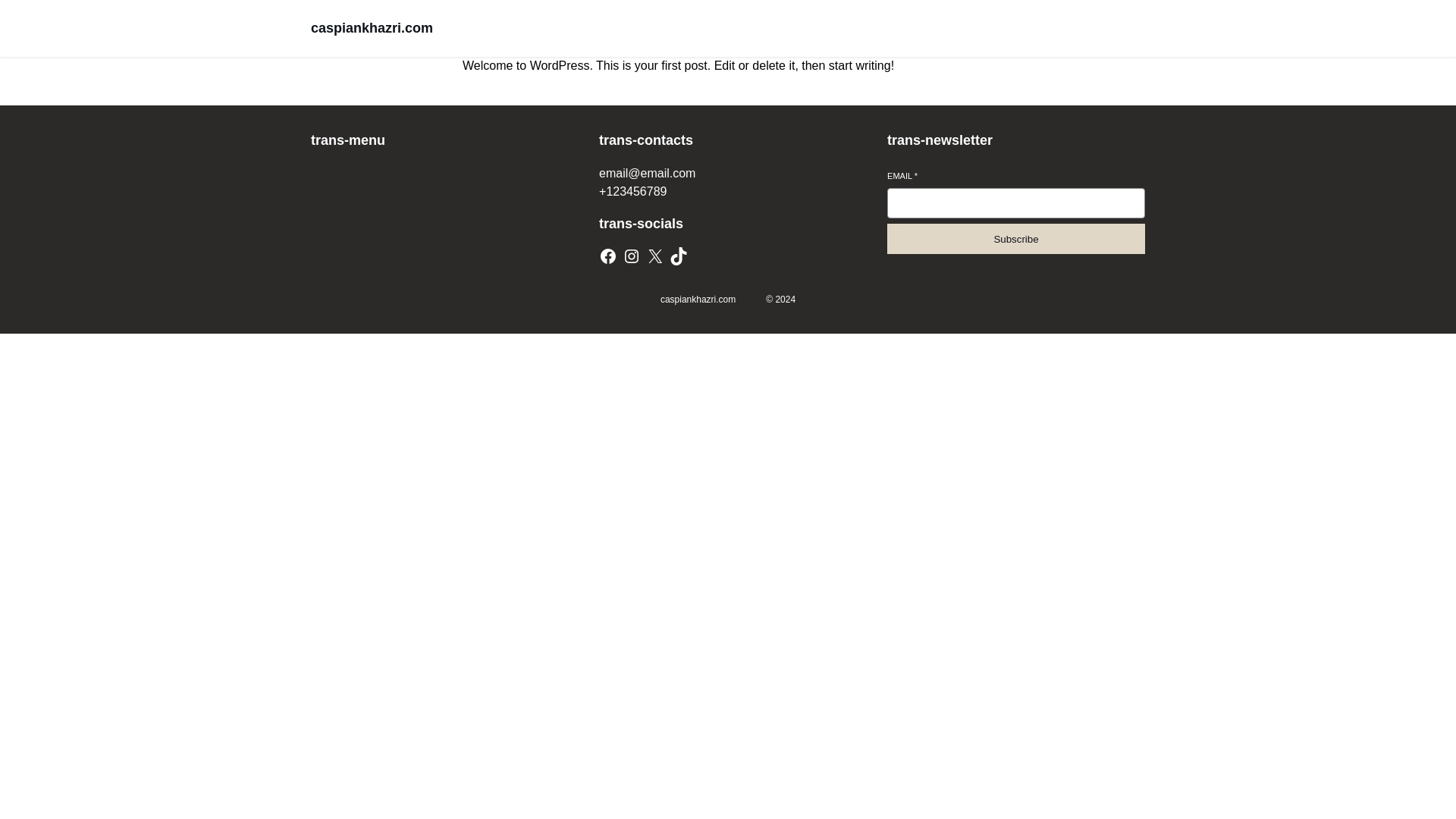 website screenshot of https://caspiankhazri.com/