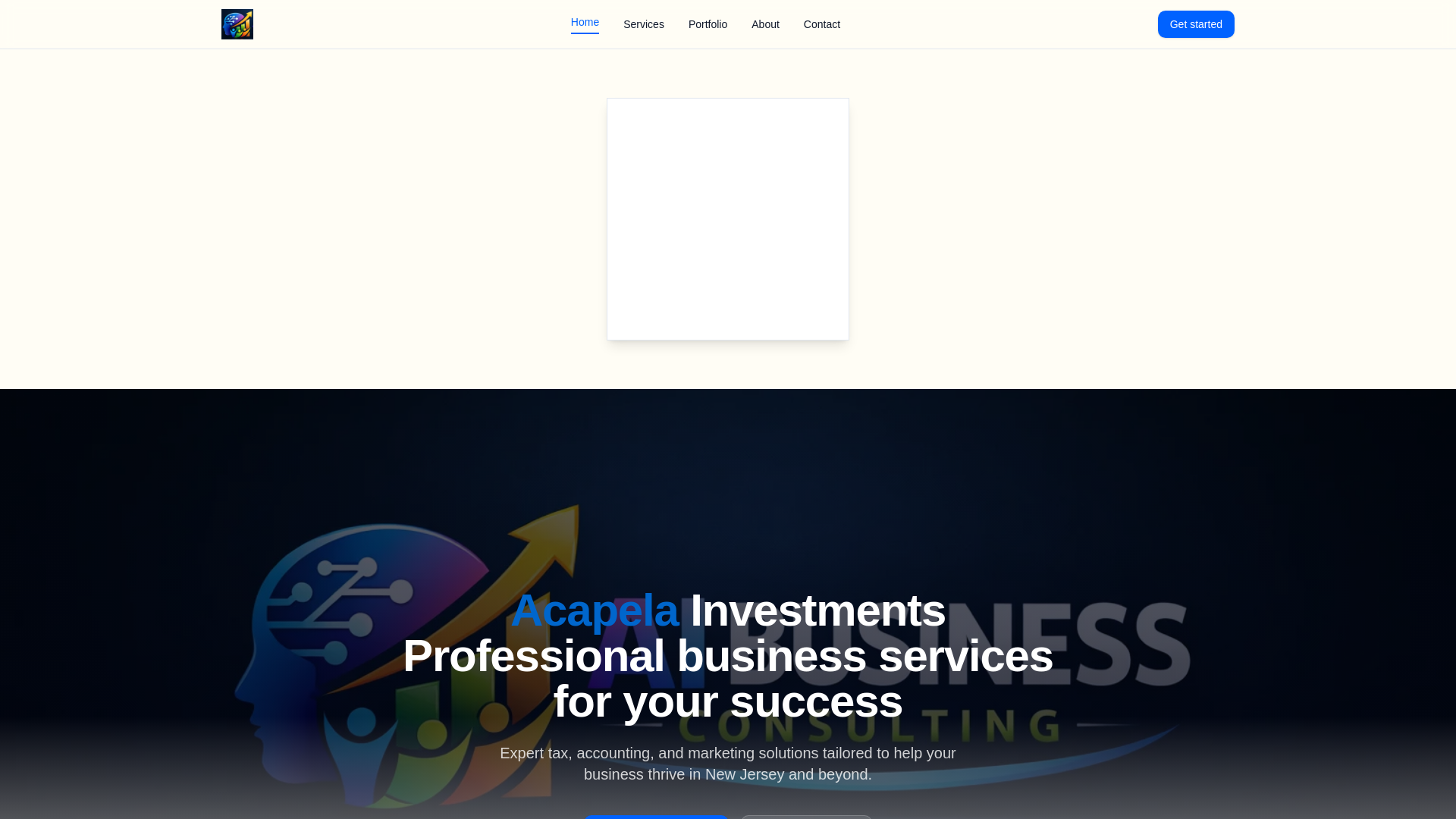 website screenshot of https://acapelaconsulting.com/