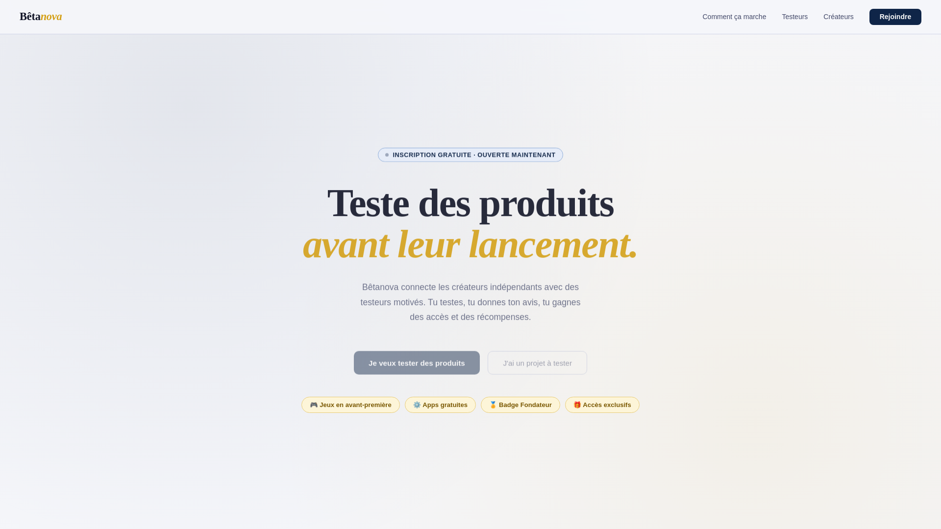 website screenshot of https://betanova.fr/