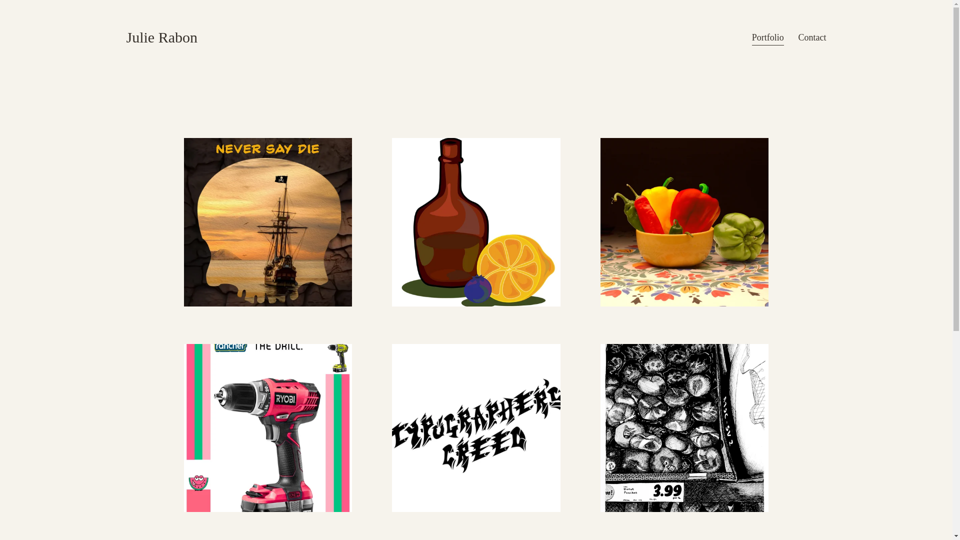 website screenshot of https://julierabon.com/