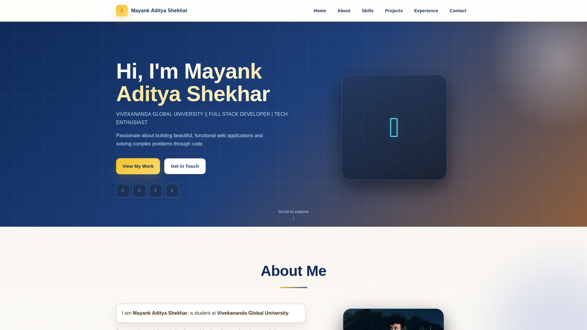 website screenshot of https://mayankkumarofficial.pages.dev/
