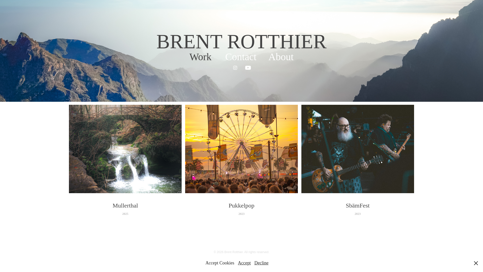 website screenshot of https://brentrotthier.com/