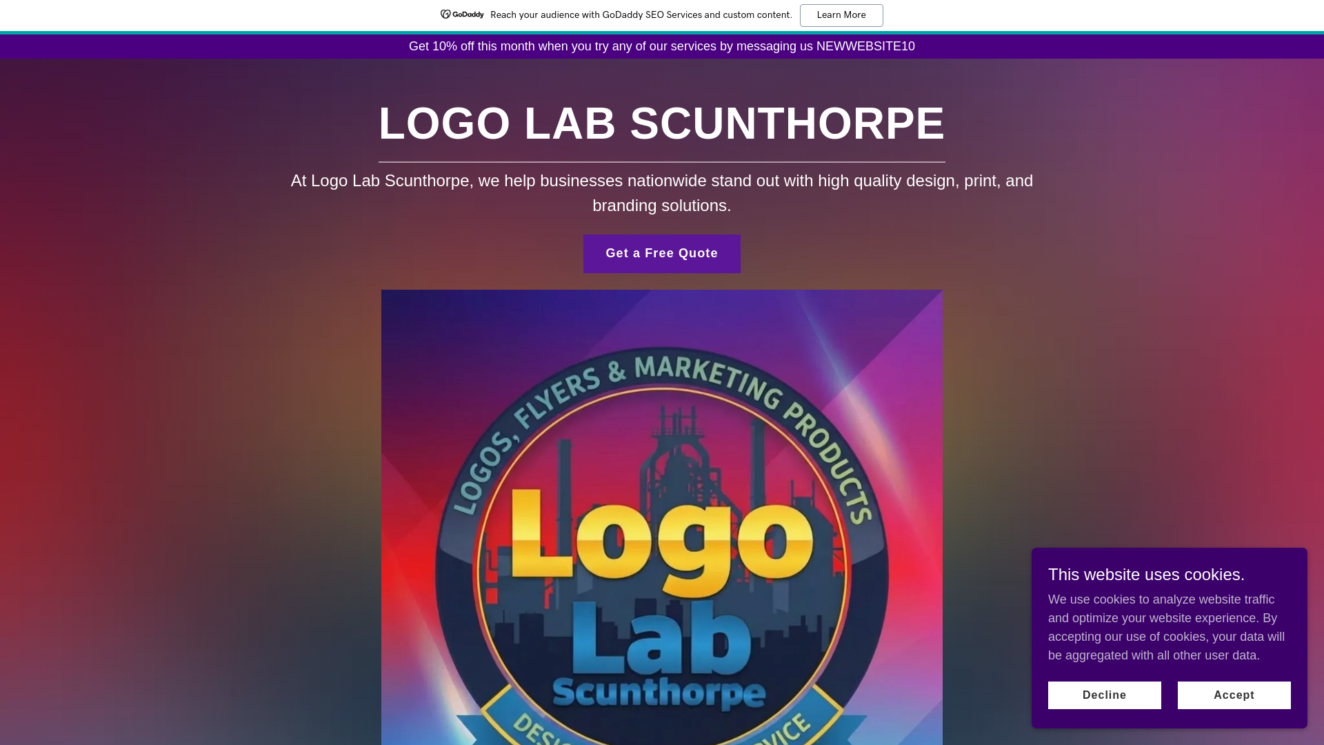 website screenshot of https://logolabscunthorpe.co.uk/