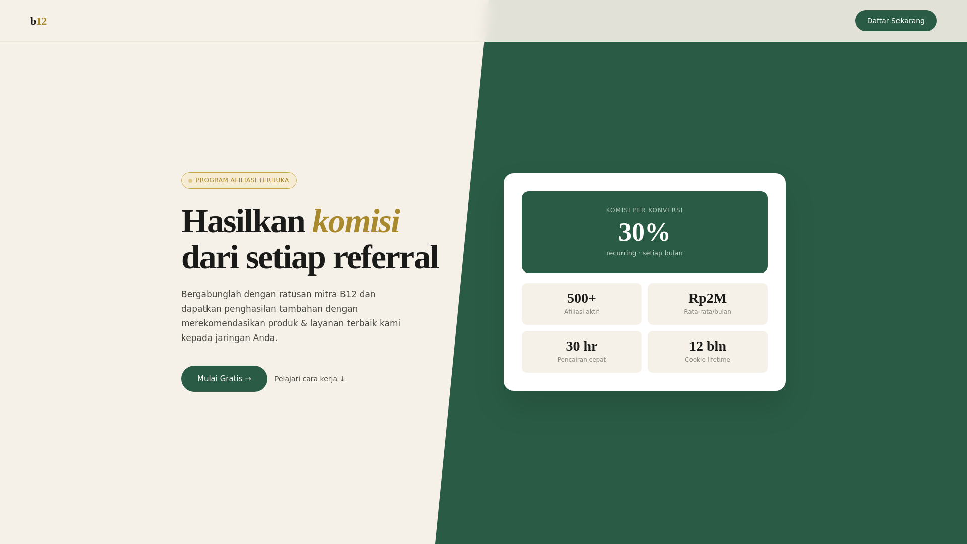 website screenshot of https://b12affiliate.pages.dev/