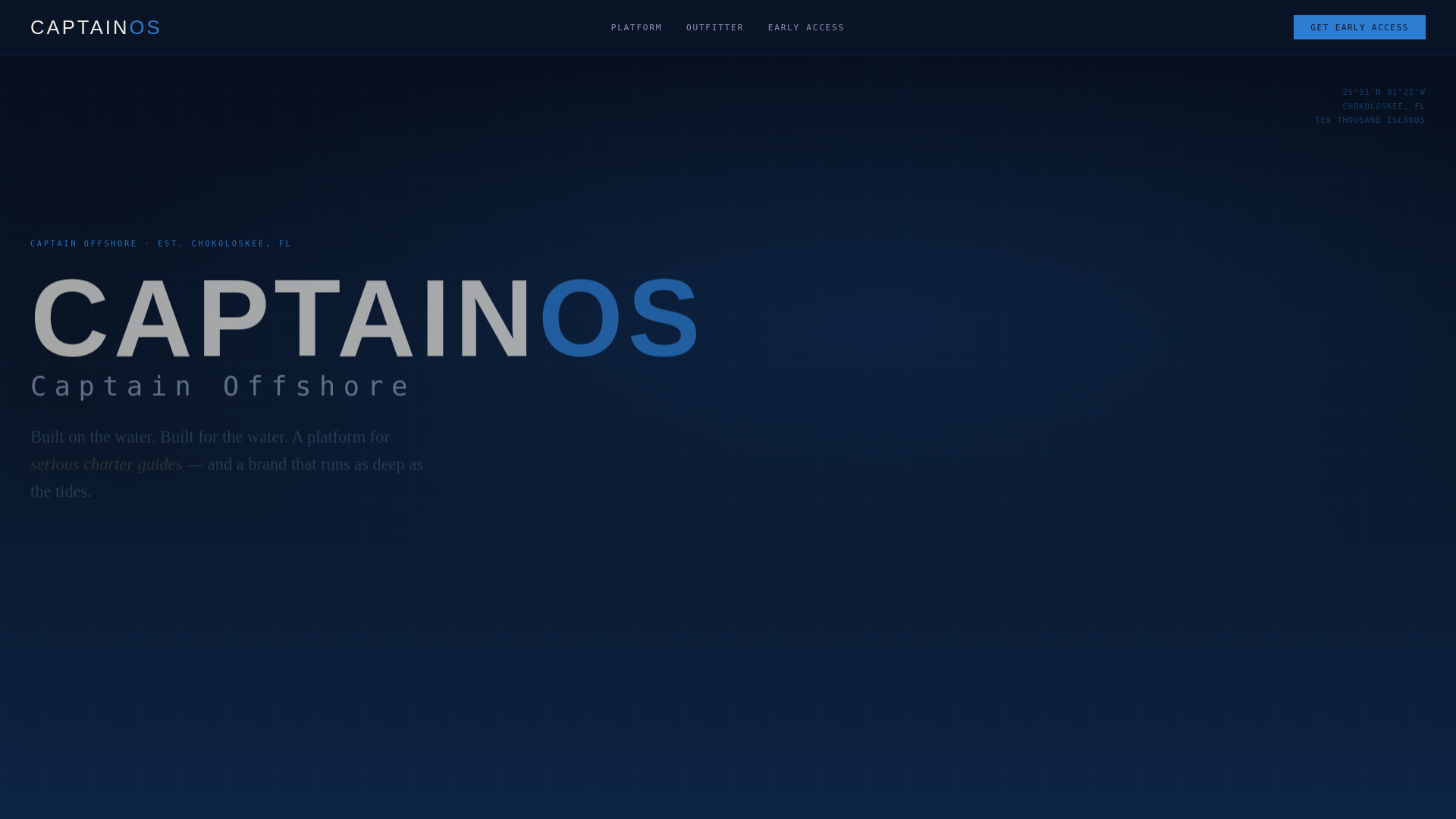 website screenshot of https://captainos.us/