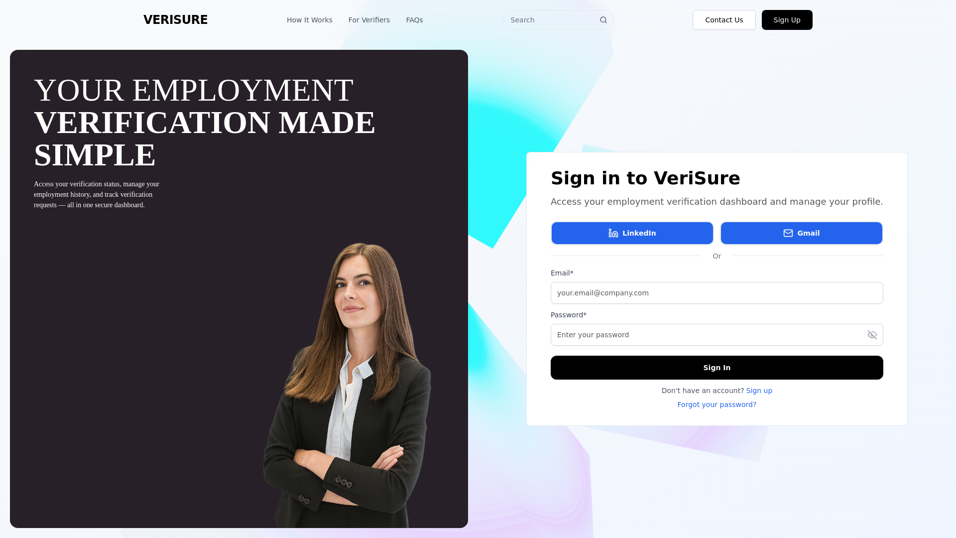 website screenshot of https://verisure-dev.pages.dev/