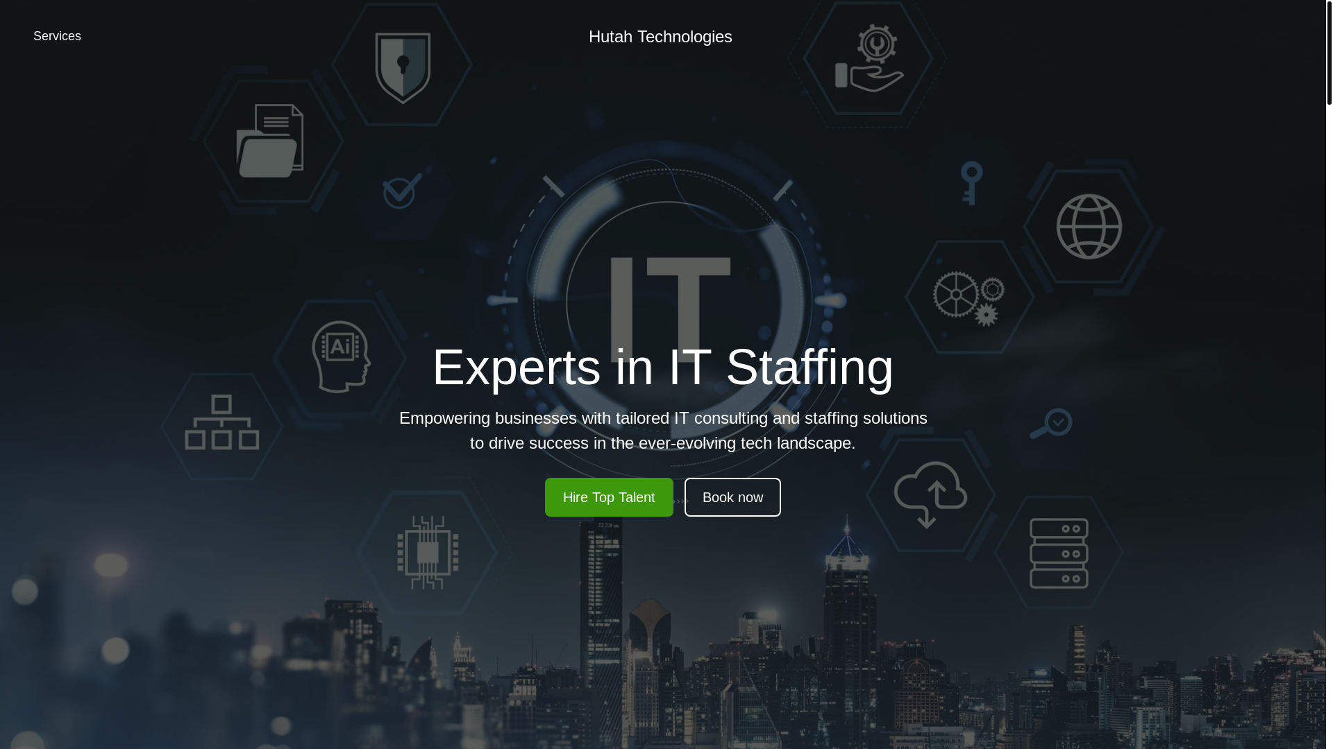 website screenshot of https://hutahtech.com/