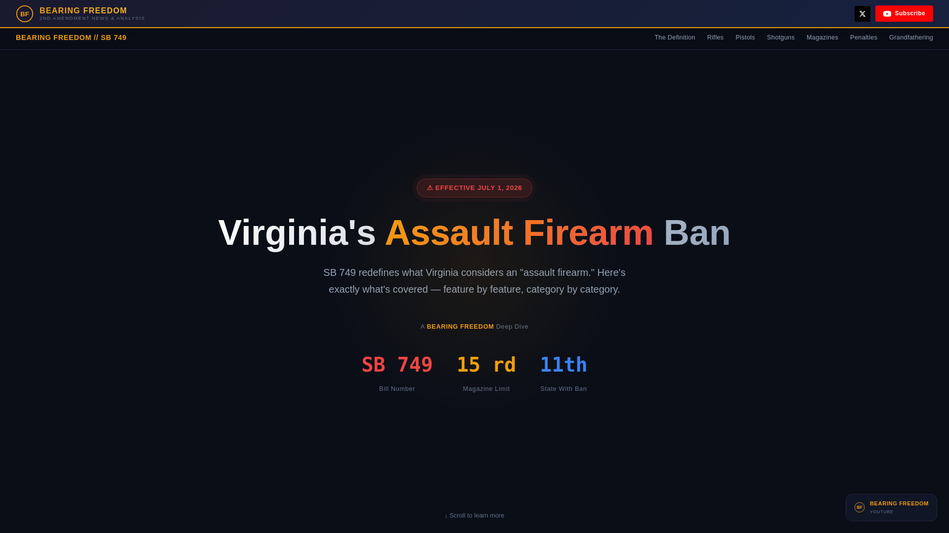 website screenshot of https://va-ar15-ban.pages.dev/