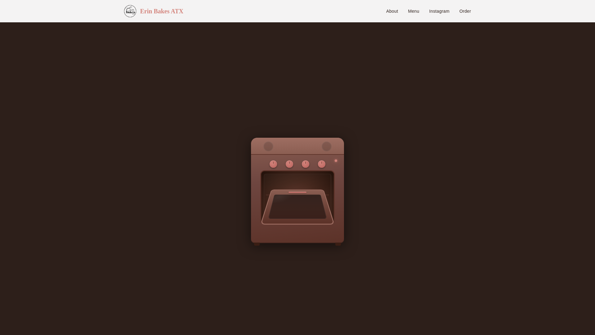 website screenshot of https://erinbakesatx.com/