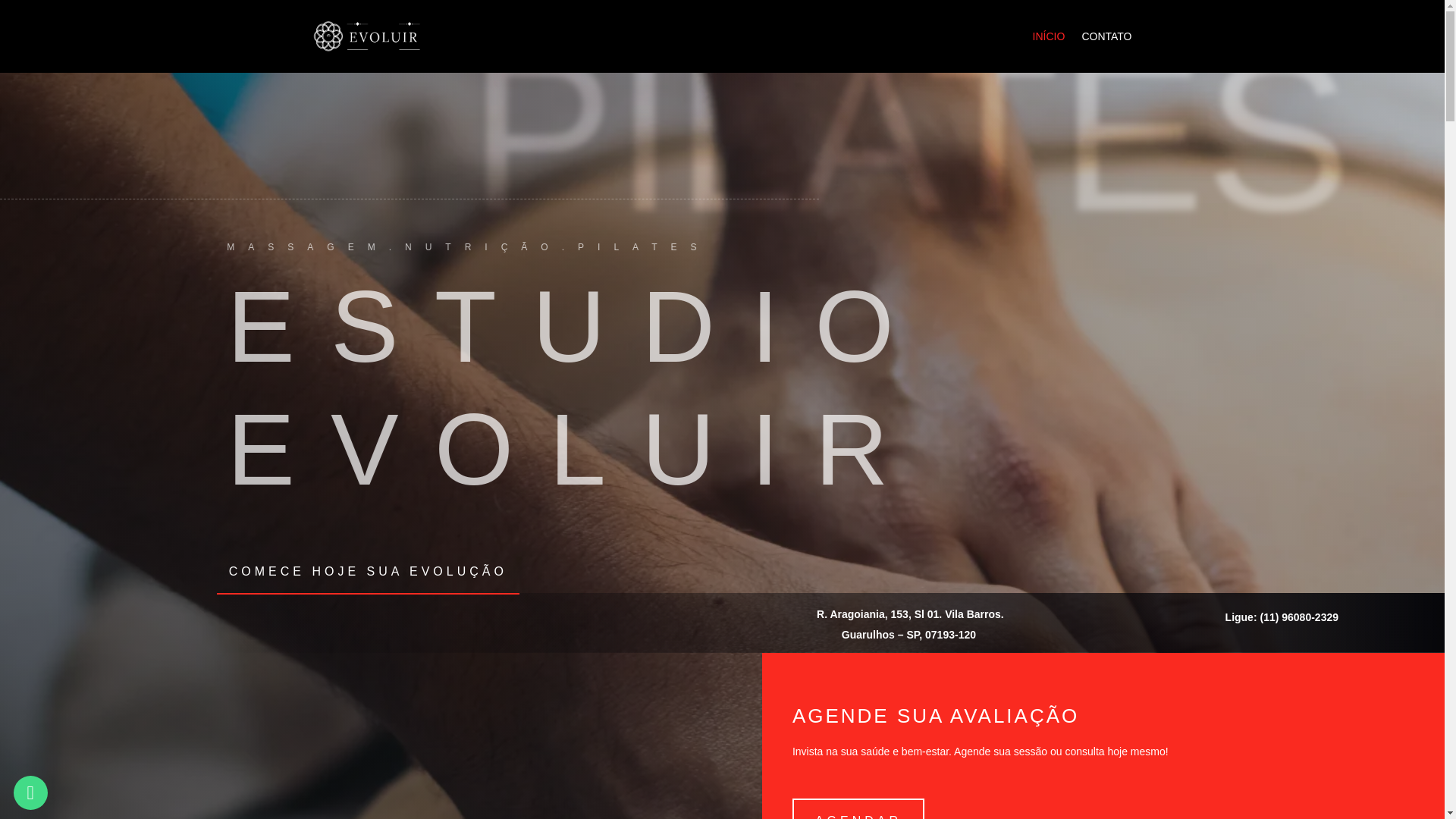 website screenshot of https://estudioevoluir.com.br/