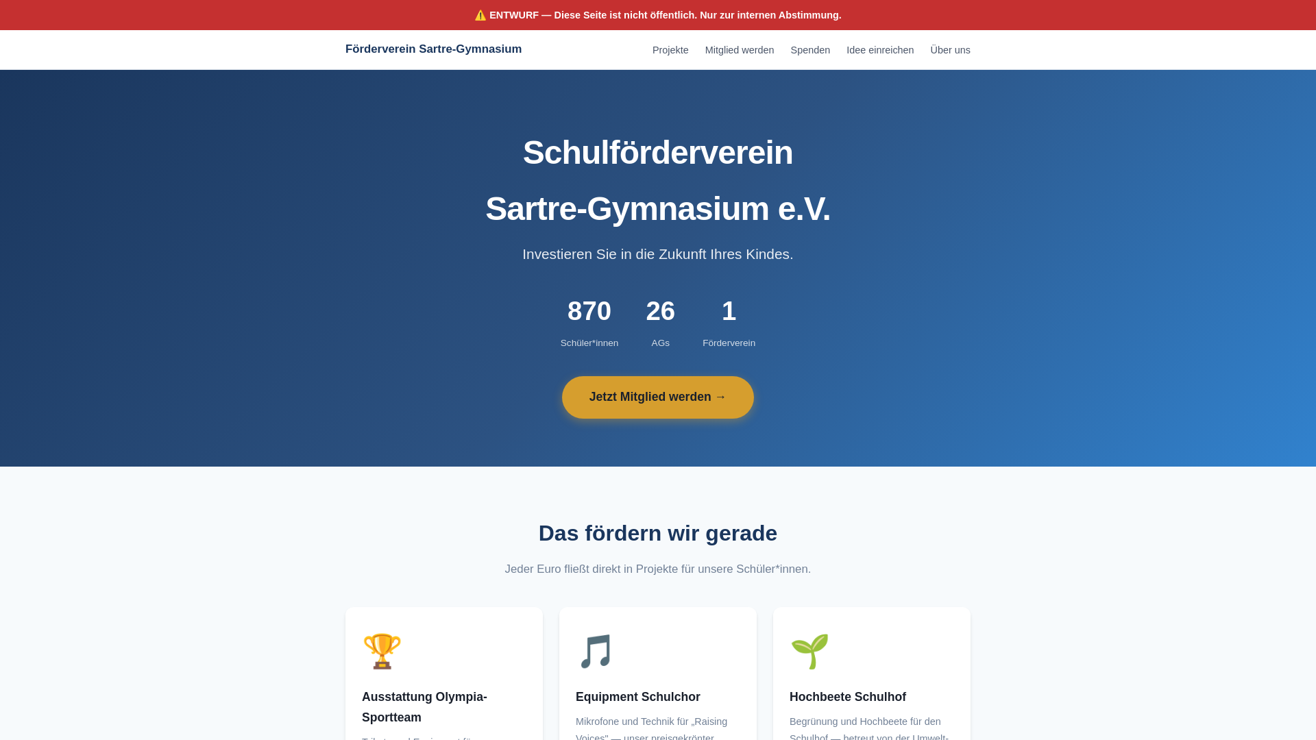 website screenshot of https://foerderverein-sartre.pages.dev/