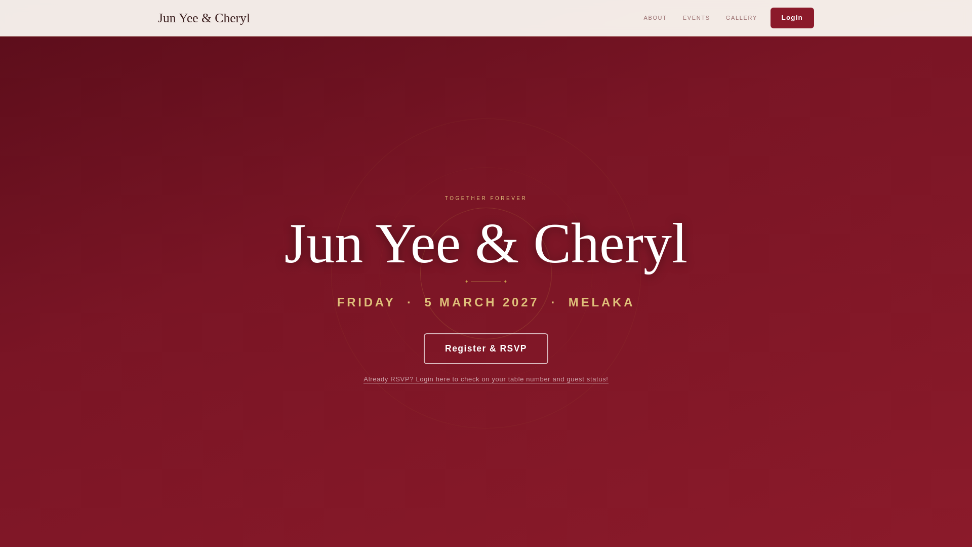 website screenshot of https://cher-ishby-yee.wedding/