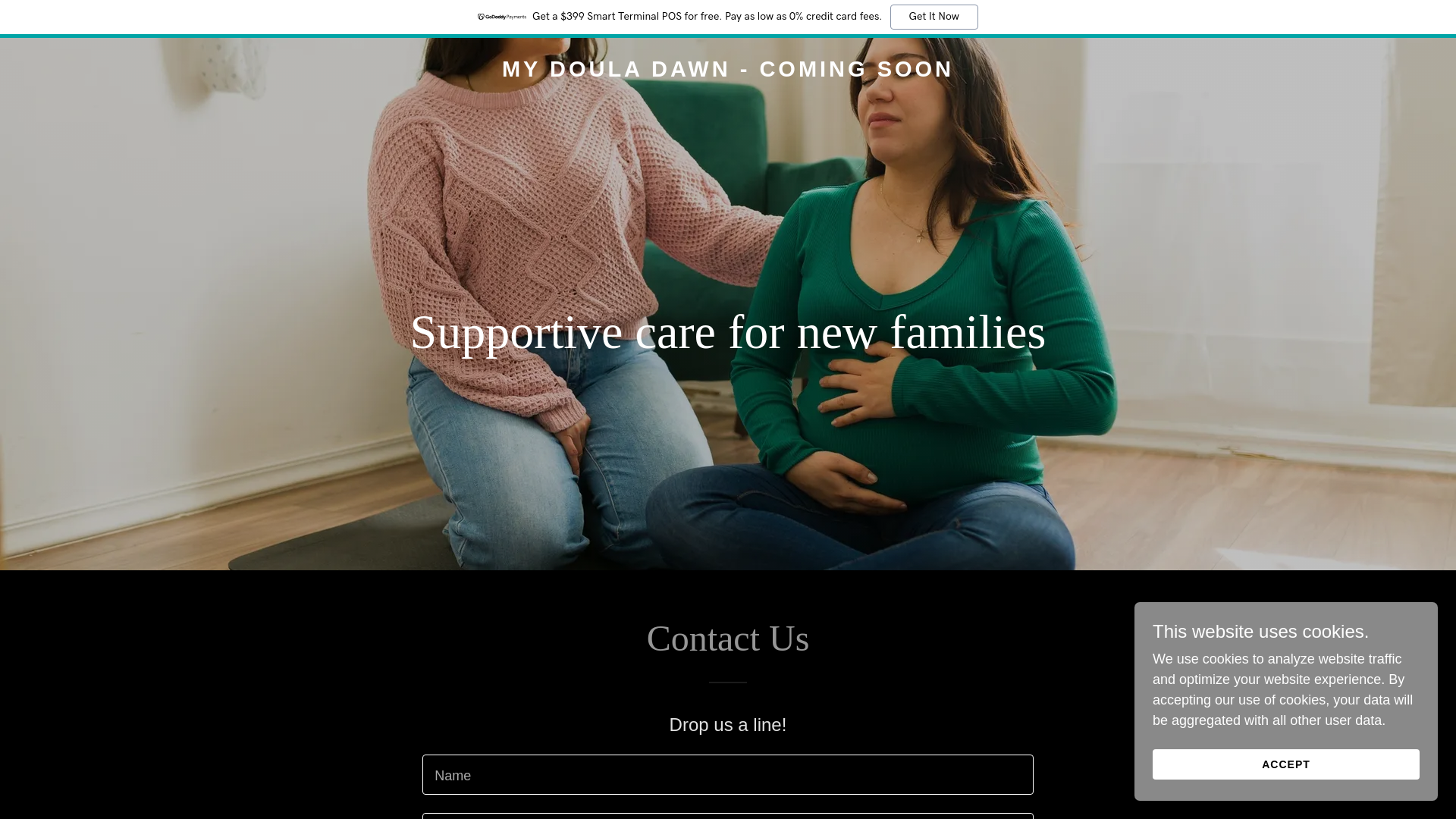 website screenshot of https://mydouladawn.com/