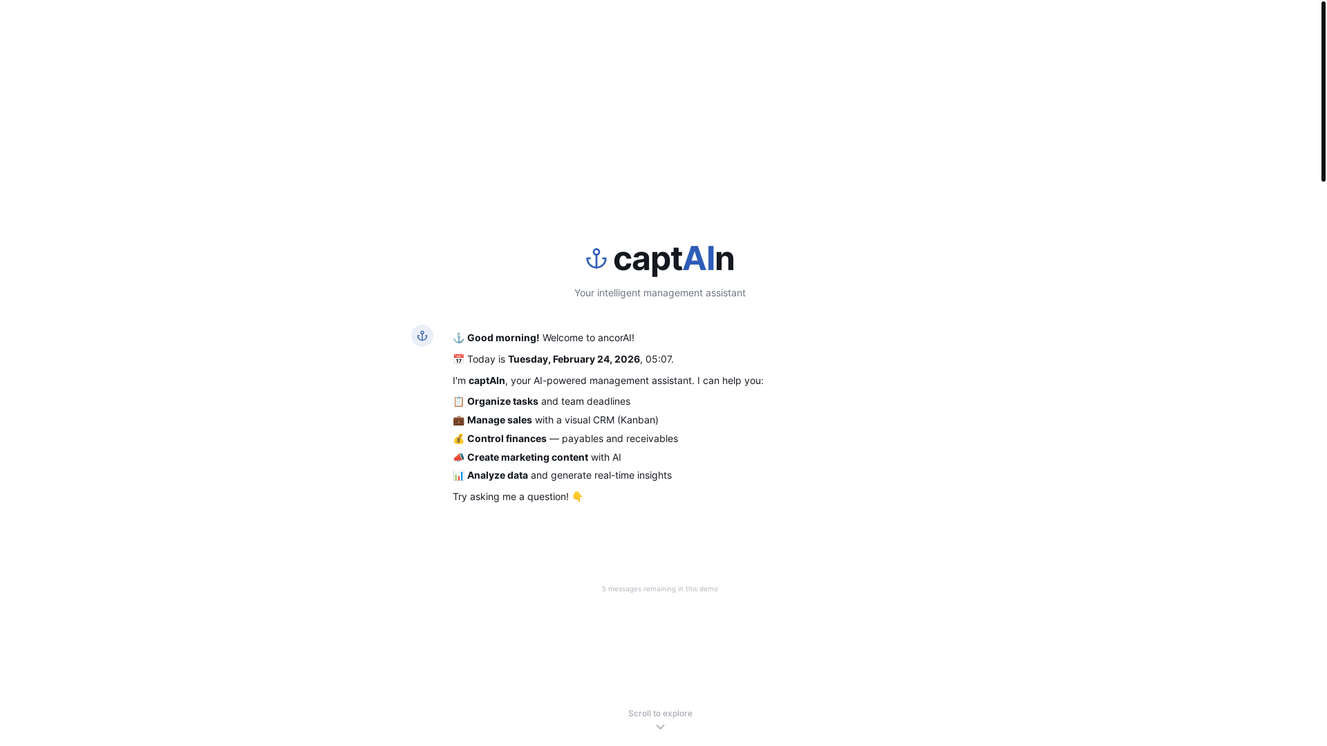 website screenshot of https://ancorai.com.br/