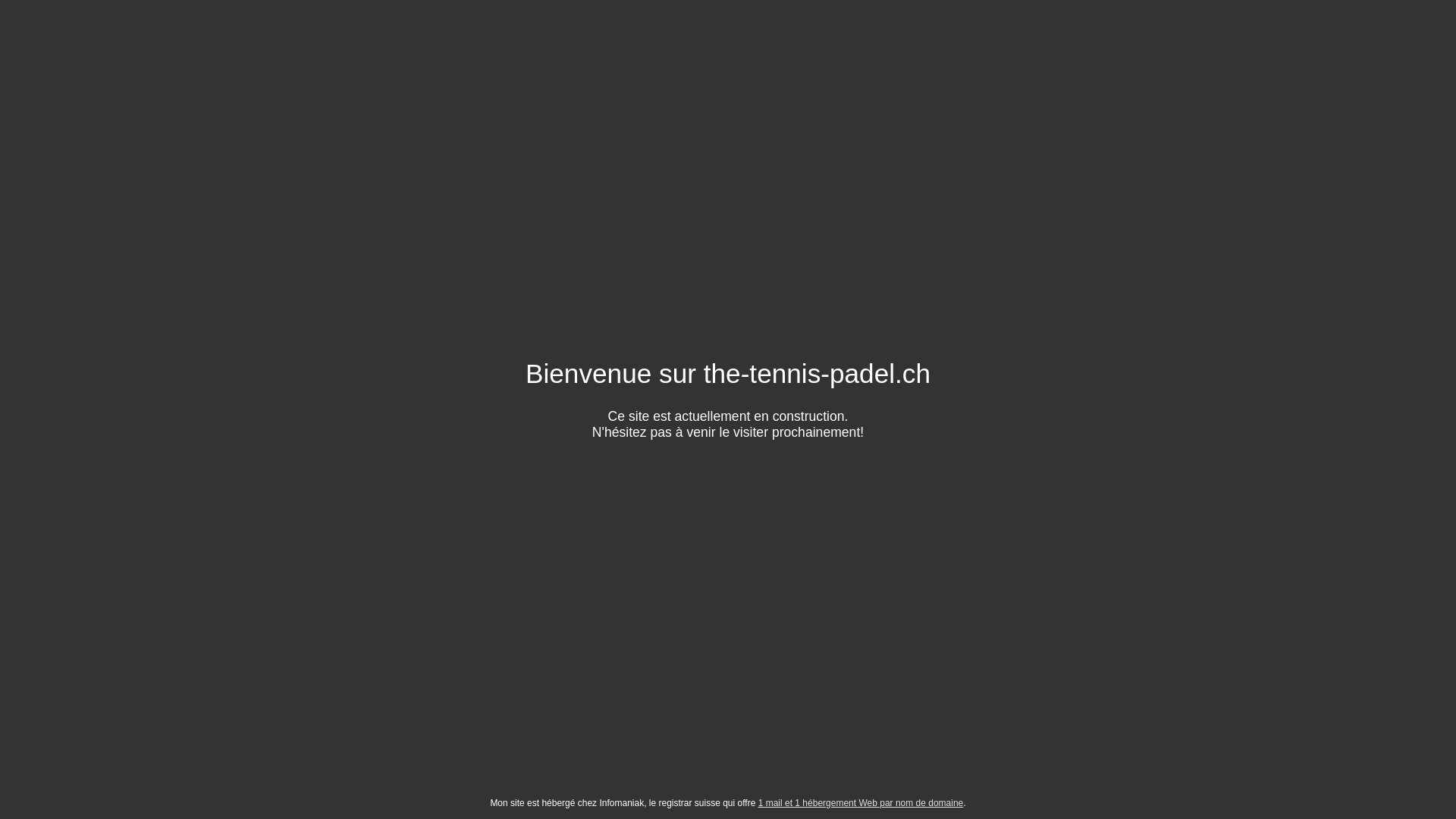 website screenshot of https://the-tennis-padel.ch/