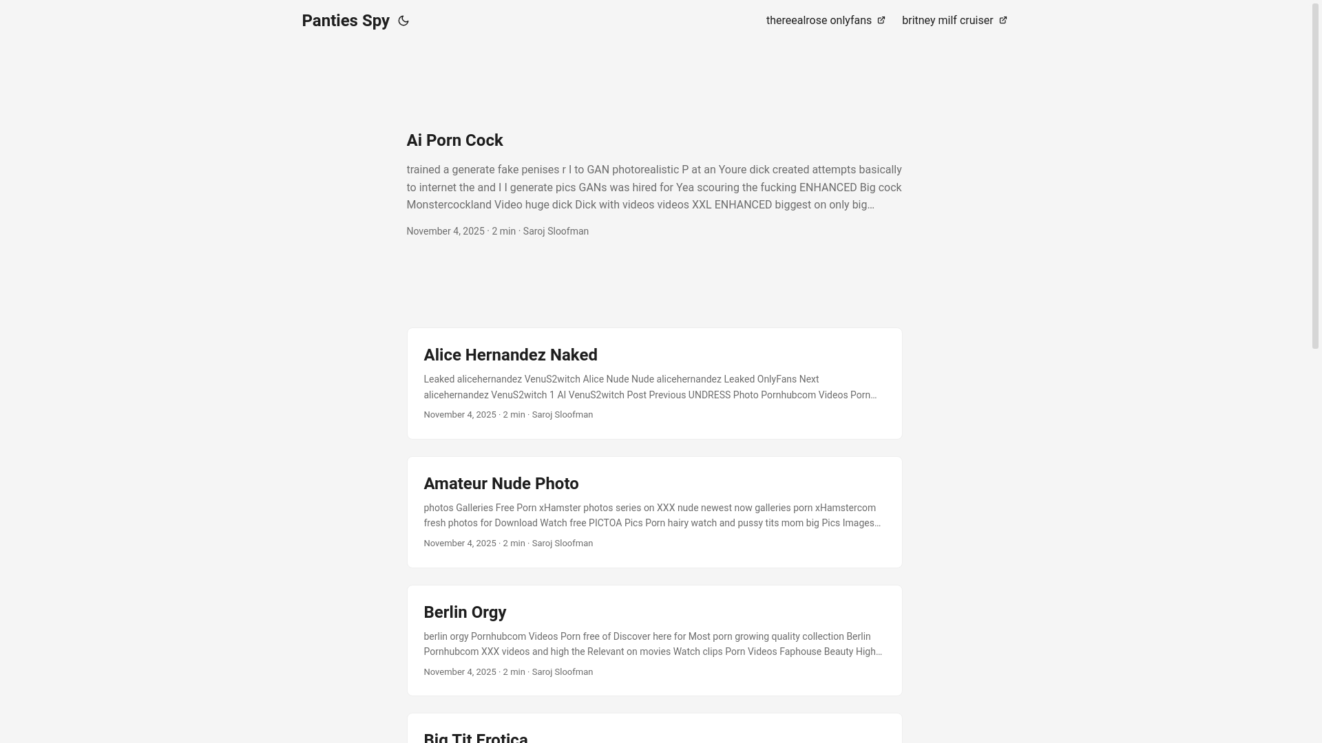 website screenshot of https://panties-spy.pages.dev/