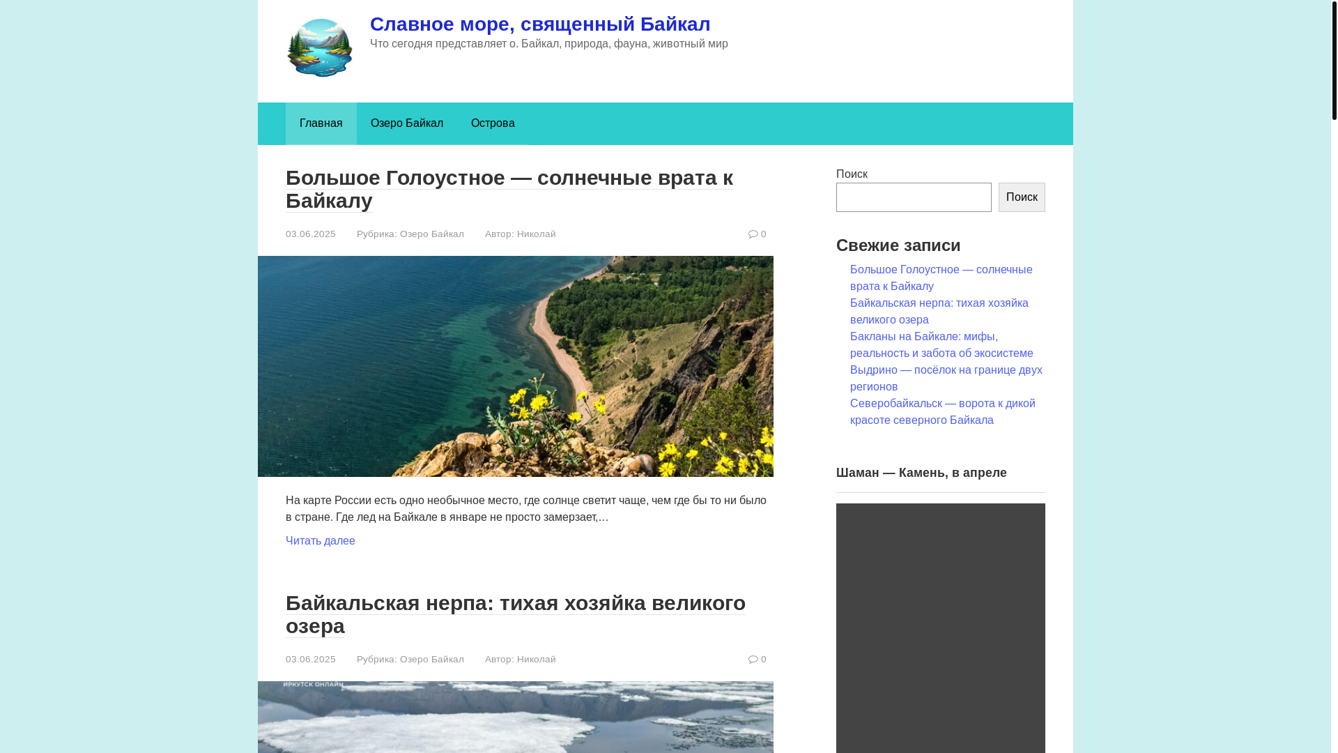 website screenshot of https://baikmiha.ru/