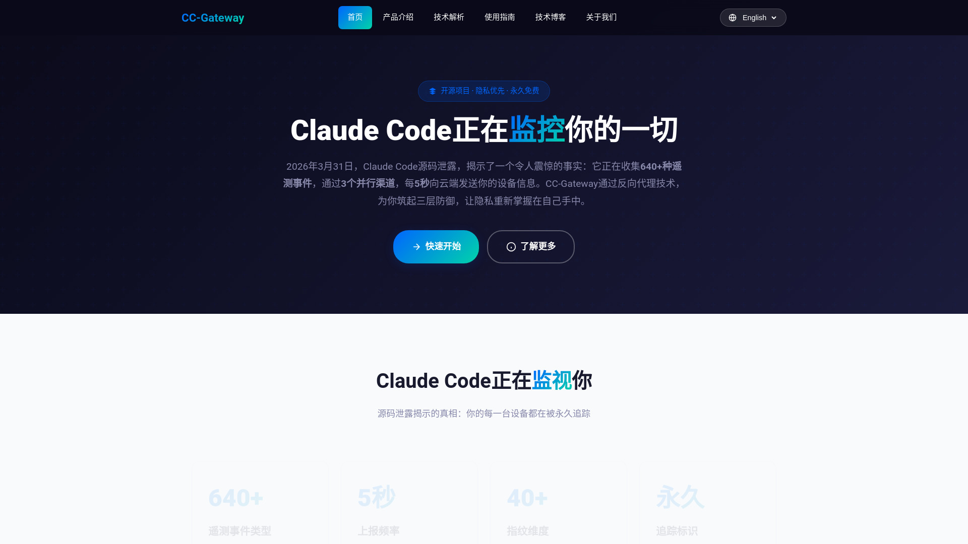 website screenshot of https://cc-gateway.com