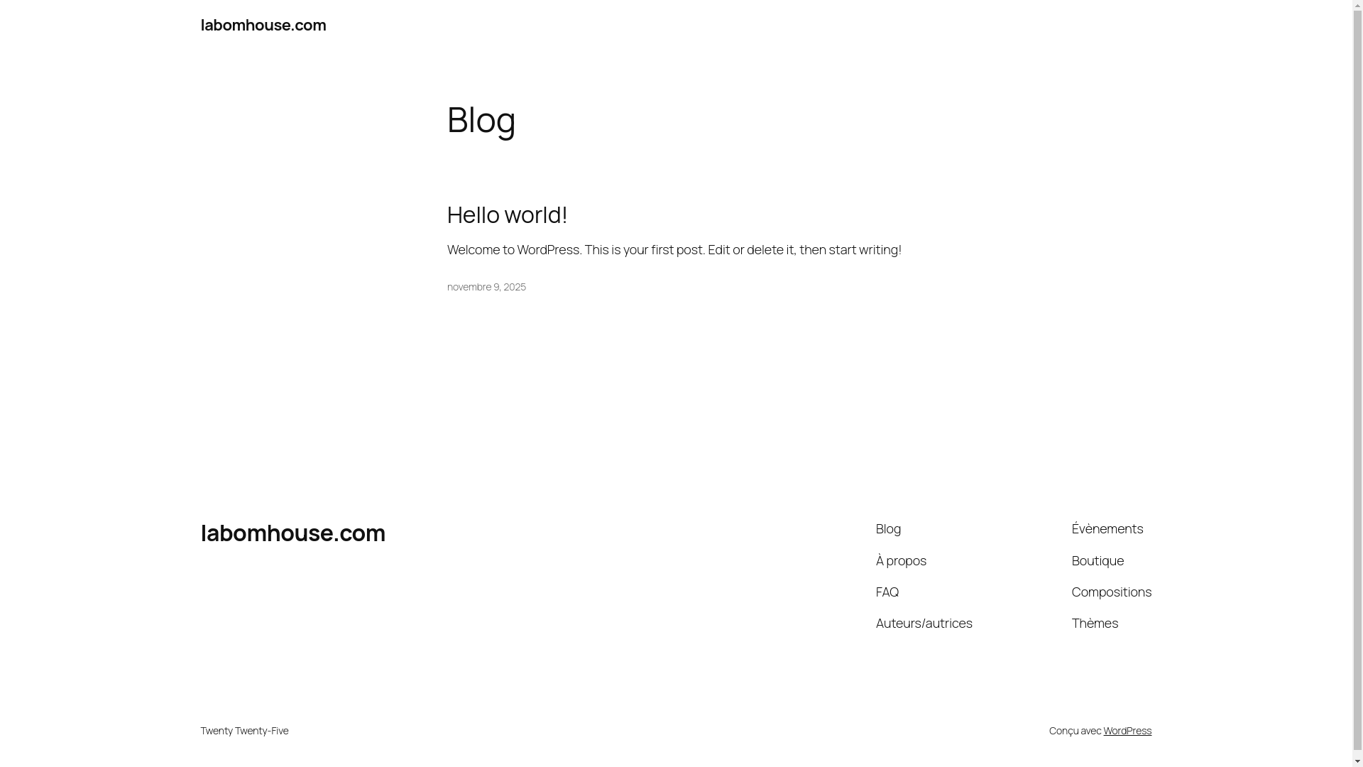 website screenshot of https://labomhouse.com/