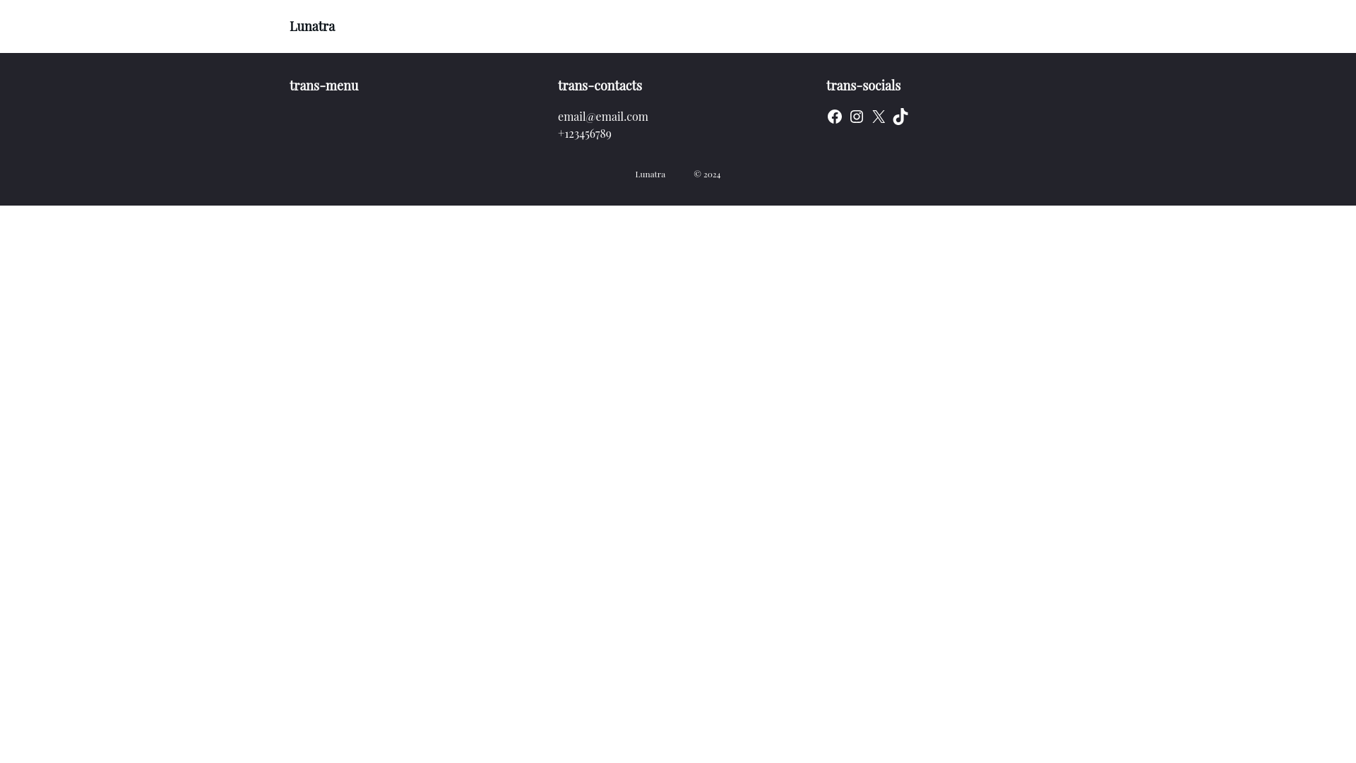 website screenshot of https://lunatra.eu/