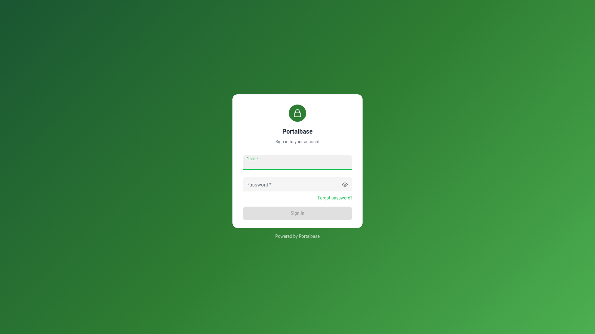 website screenshot of https://portalbase-admin.pages.dev/