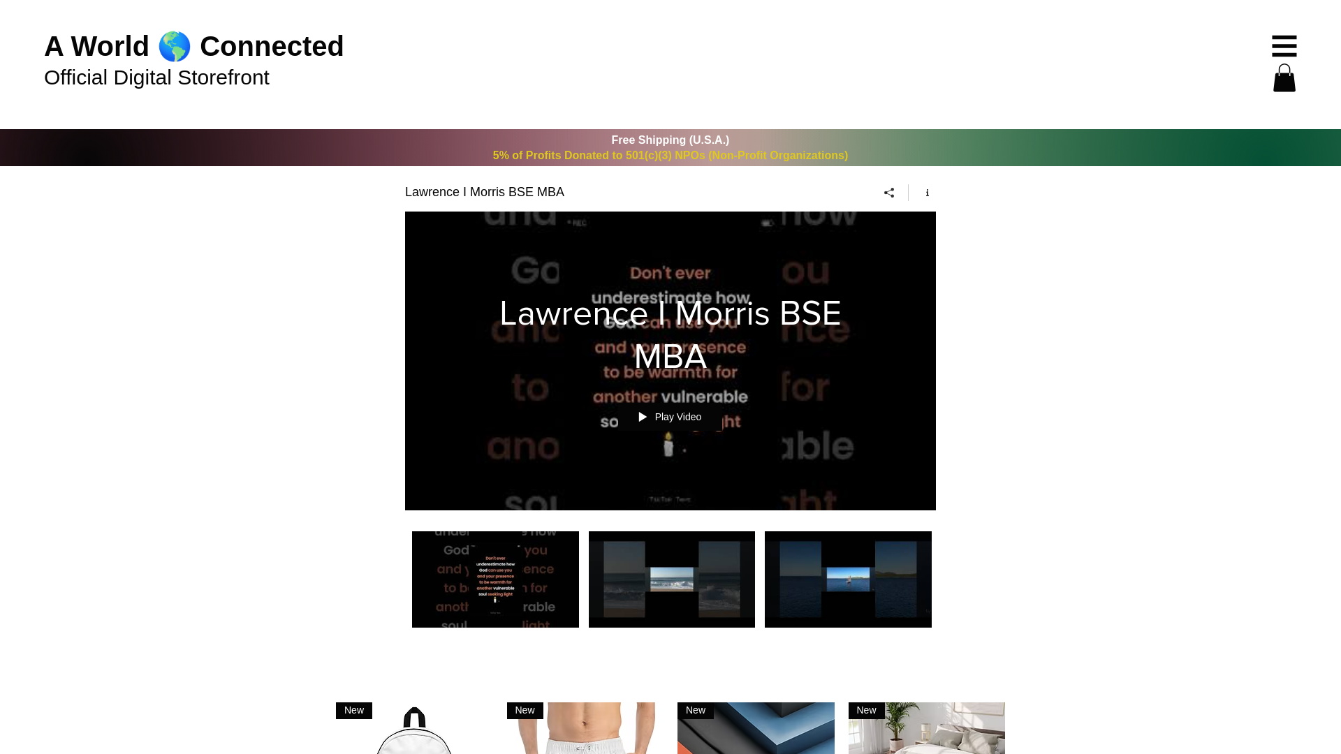 website screenshot of https://aworldconnected.world/
