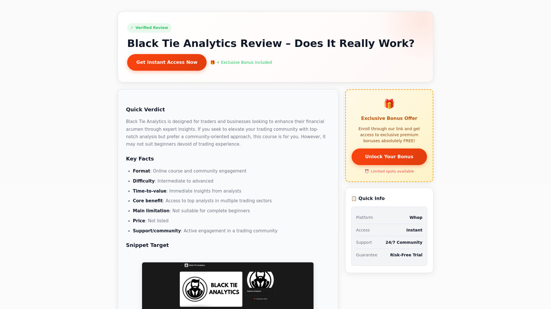 website screenshot of https://black-tie-analytics-review.pages.dev/