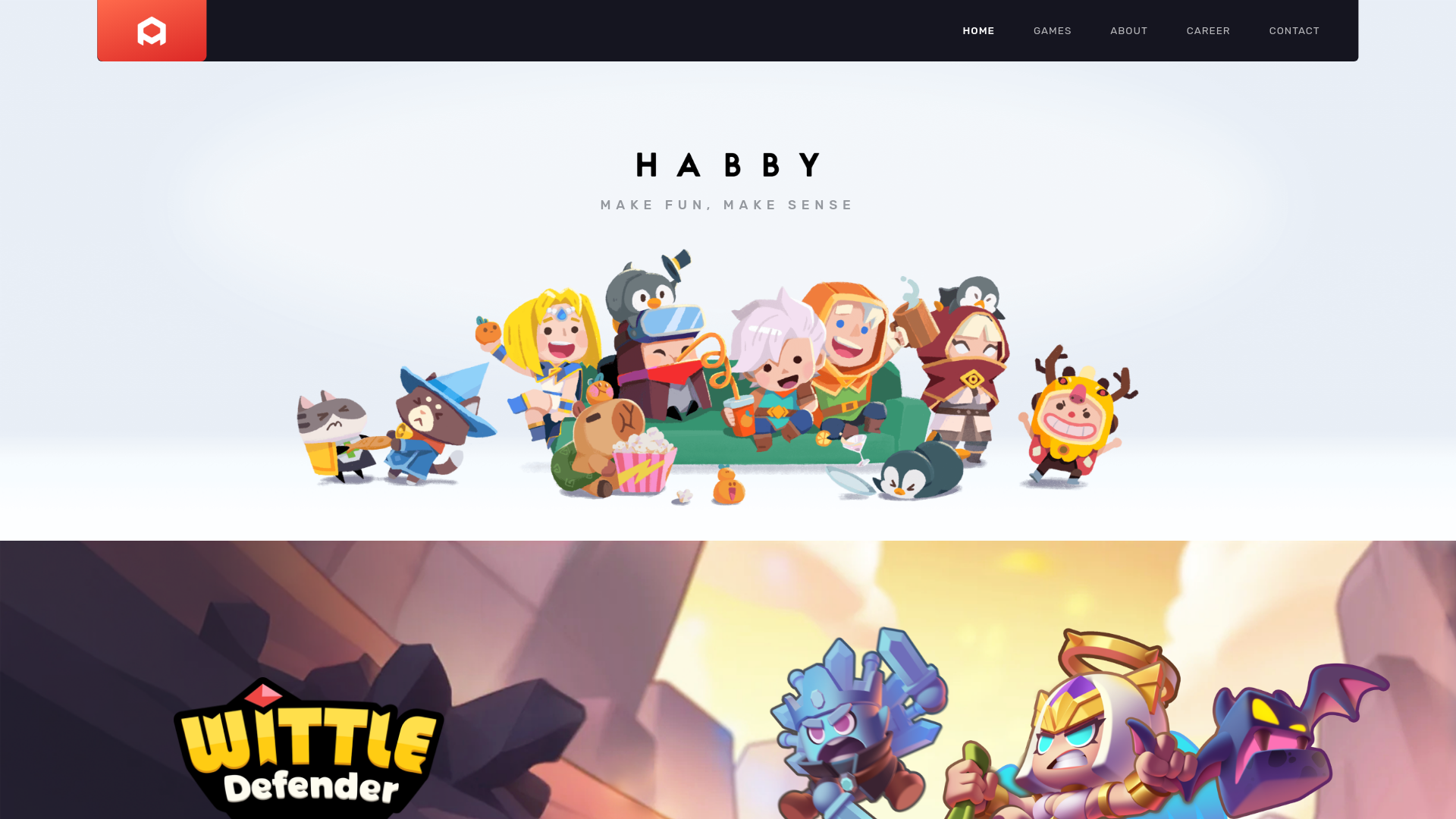 website screenshot of https://habby.com
