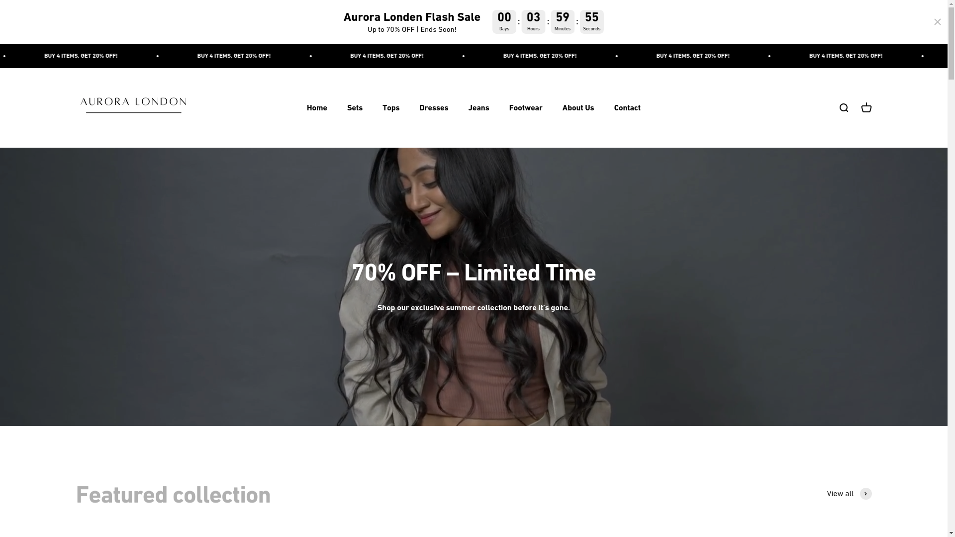 website screenshot of https://auroralonden.com/