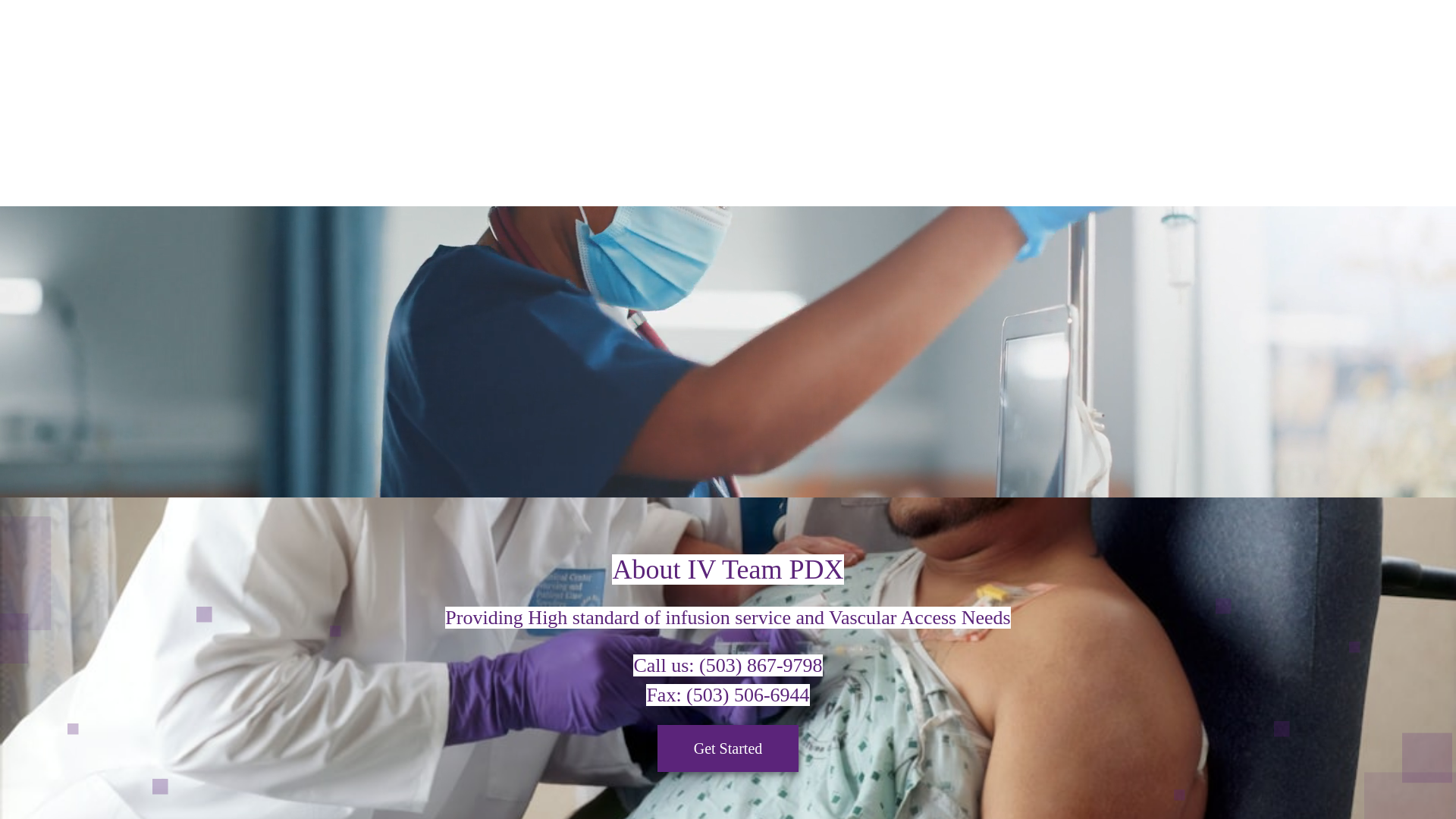 website screenshot of https://ivteampdx.com/